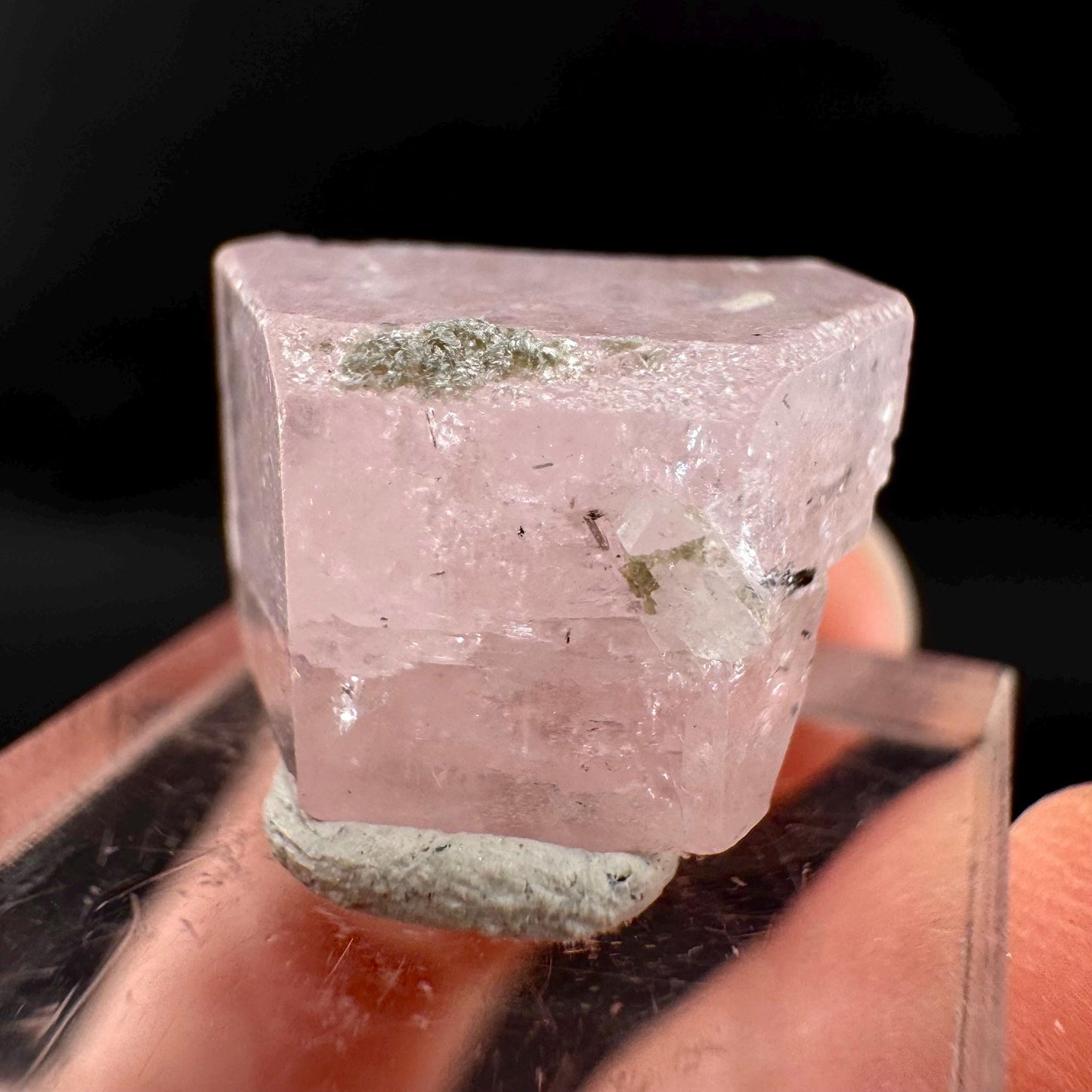 Pink Fluorapatite Crystal | UV reactive Mineral Specimen from Pakistan
