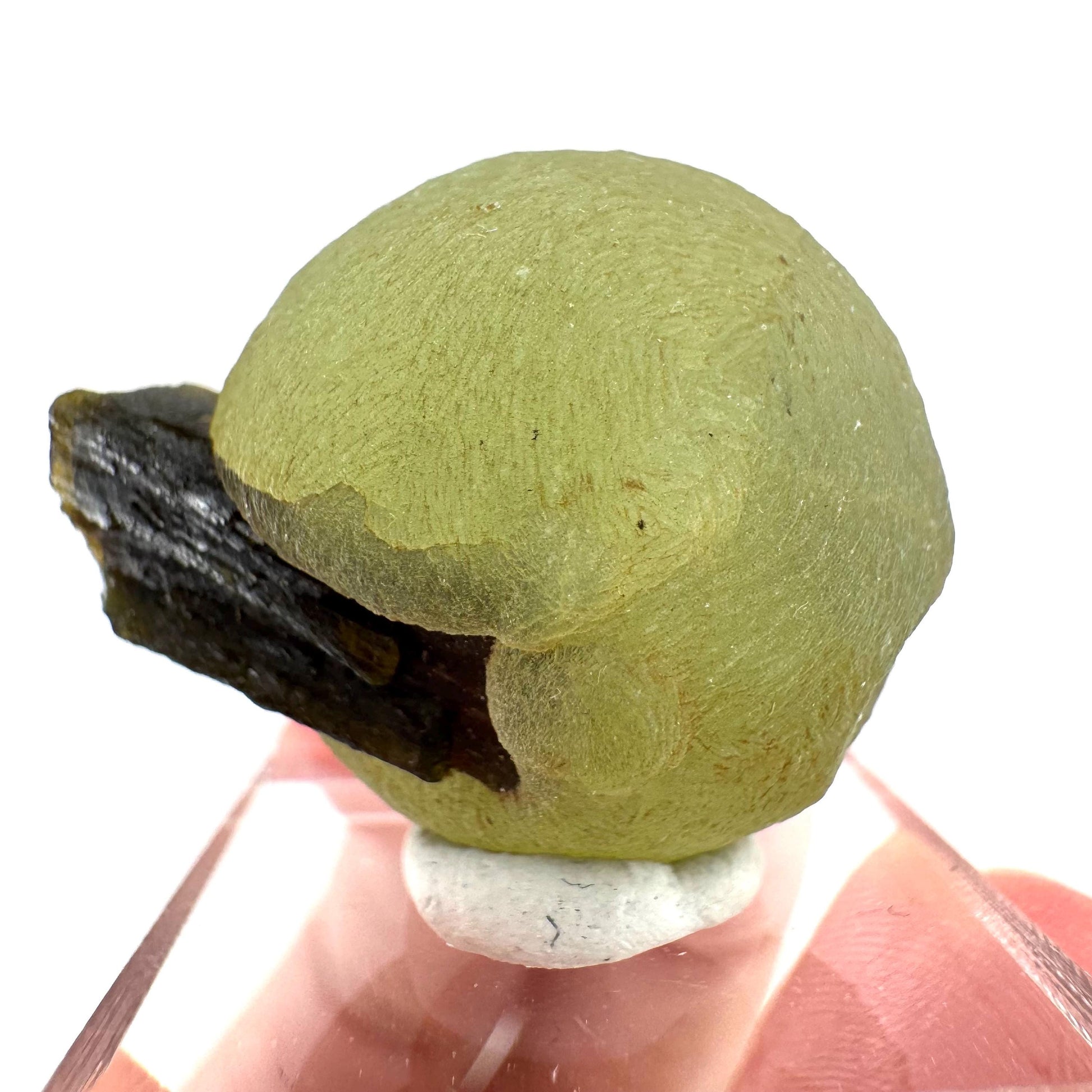 Prehnite with Epidote | Botryoidal green crystal, mineral specimen from Mali