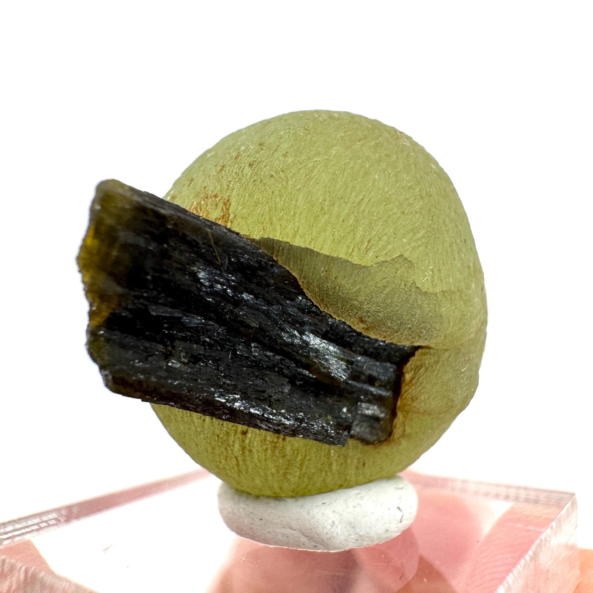 Prehnite with Epidote | Botryoidal green crystal, mineral specimen from Mali