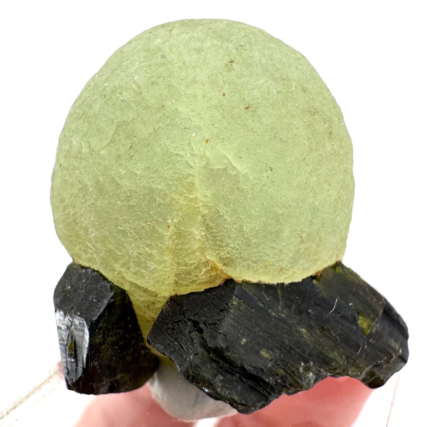 Prehnite with Epidote | Botryoidal green crystal, mineral specimen from Mali