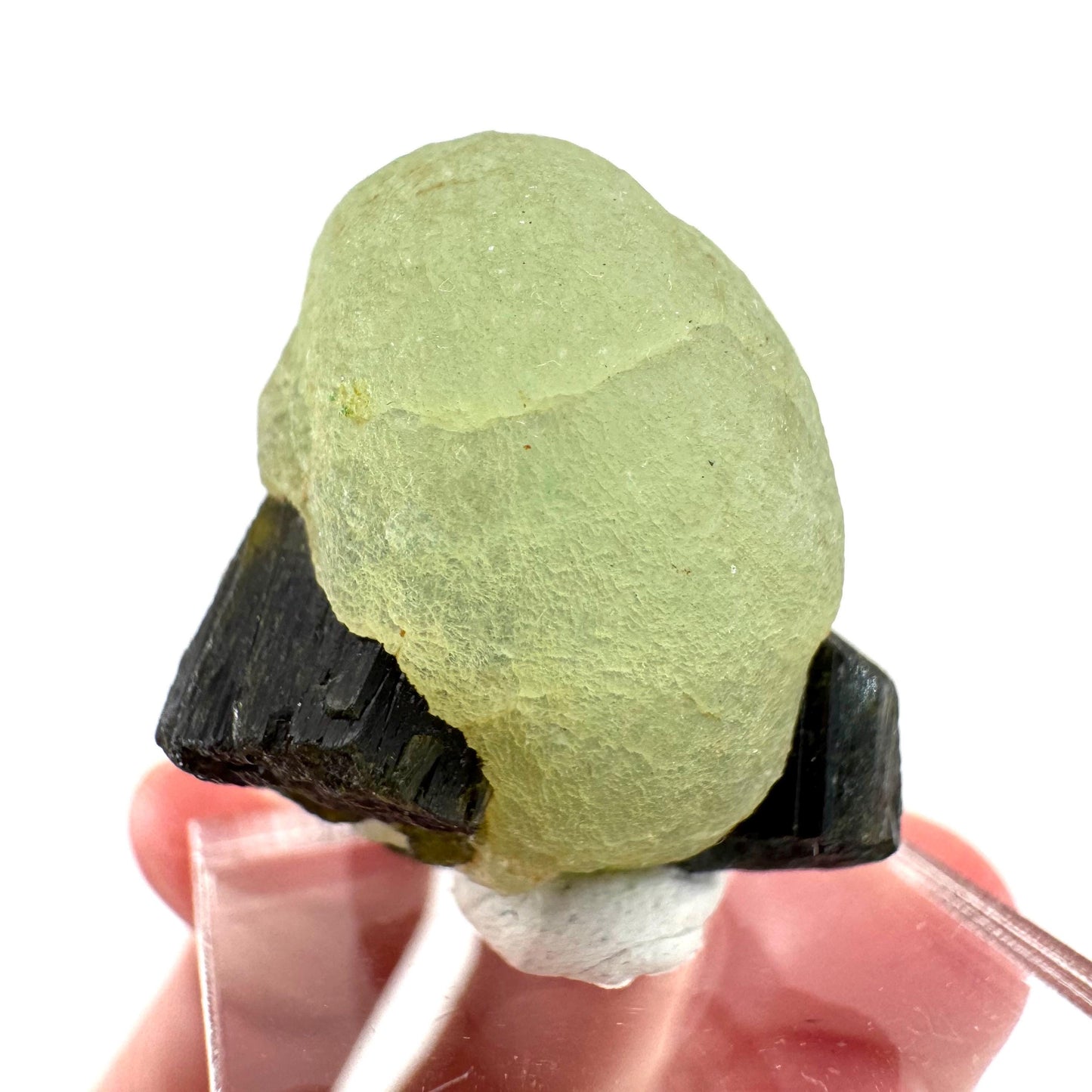 Prehnite with Epidote | Botryoidal green crystal, mineral specimen from Mali