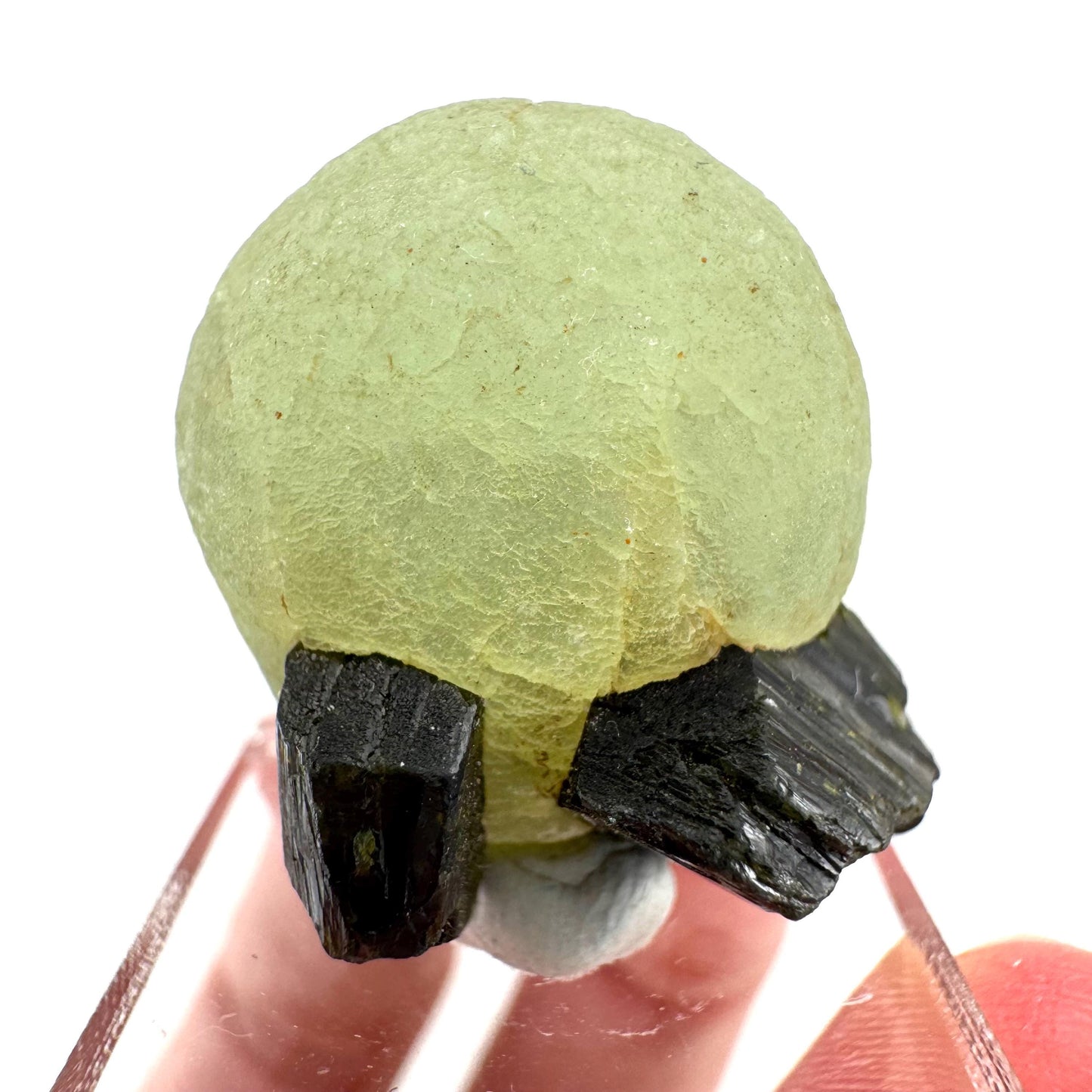Prehnite with Epidote | Botryoidal green crystal, mineral specimen from Mali