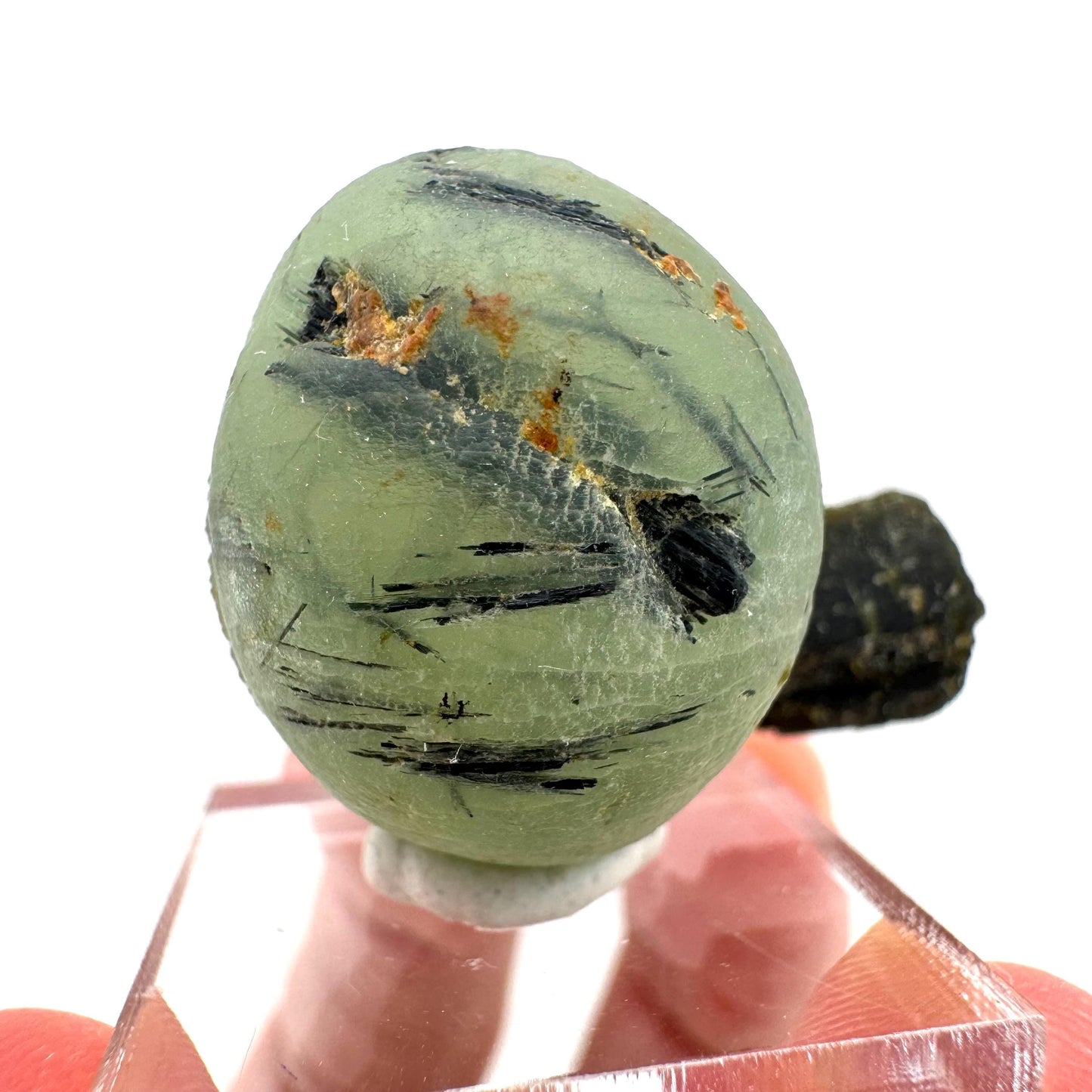 Prehnite with Epidote | Botryoidal green crystal, mineral specimen from Mali