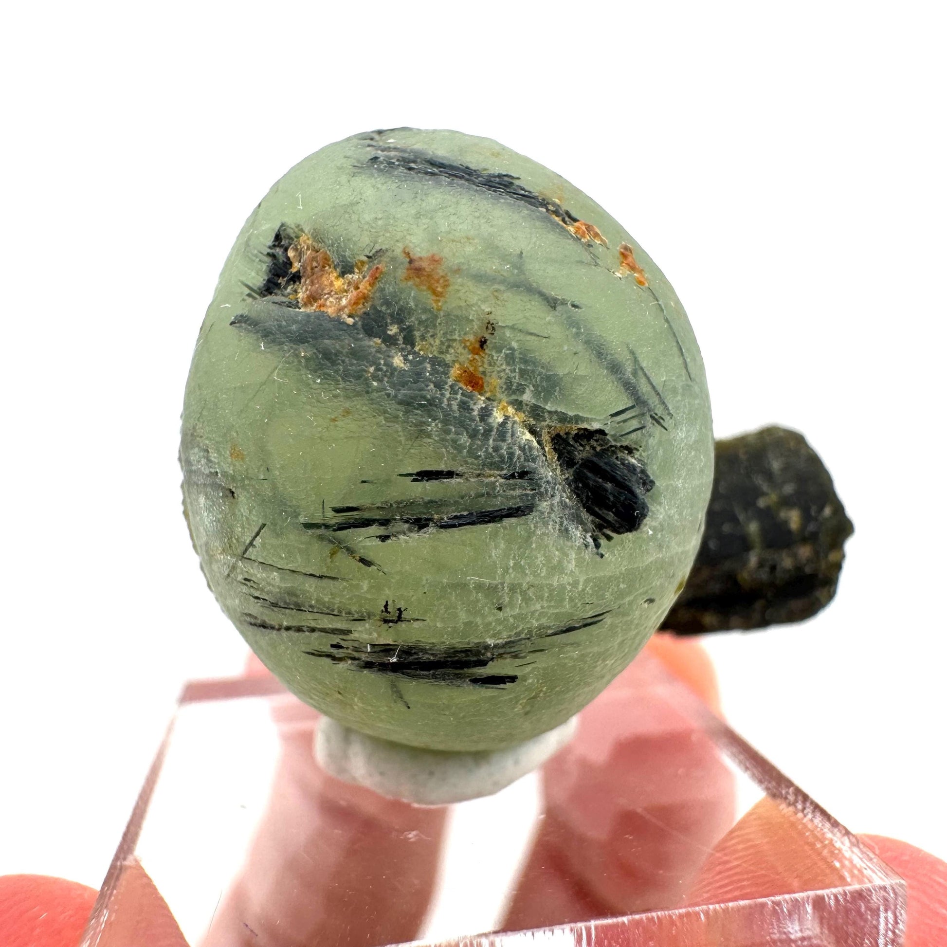 Prehnite with Epidote | Botryoidal green crystal, mineral specimen from Mali