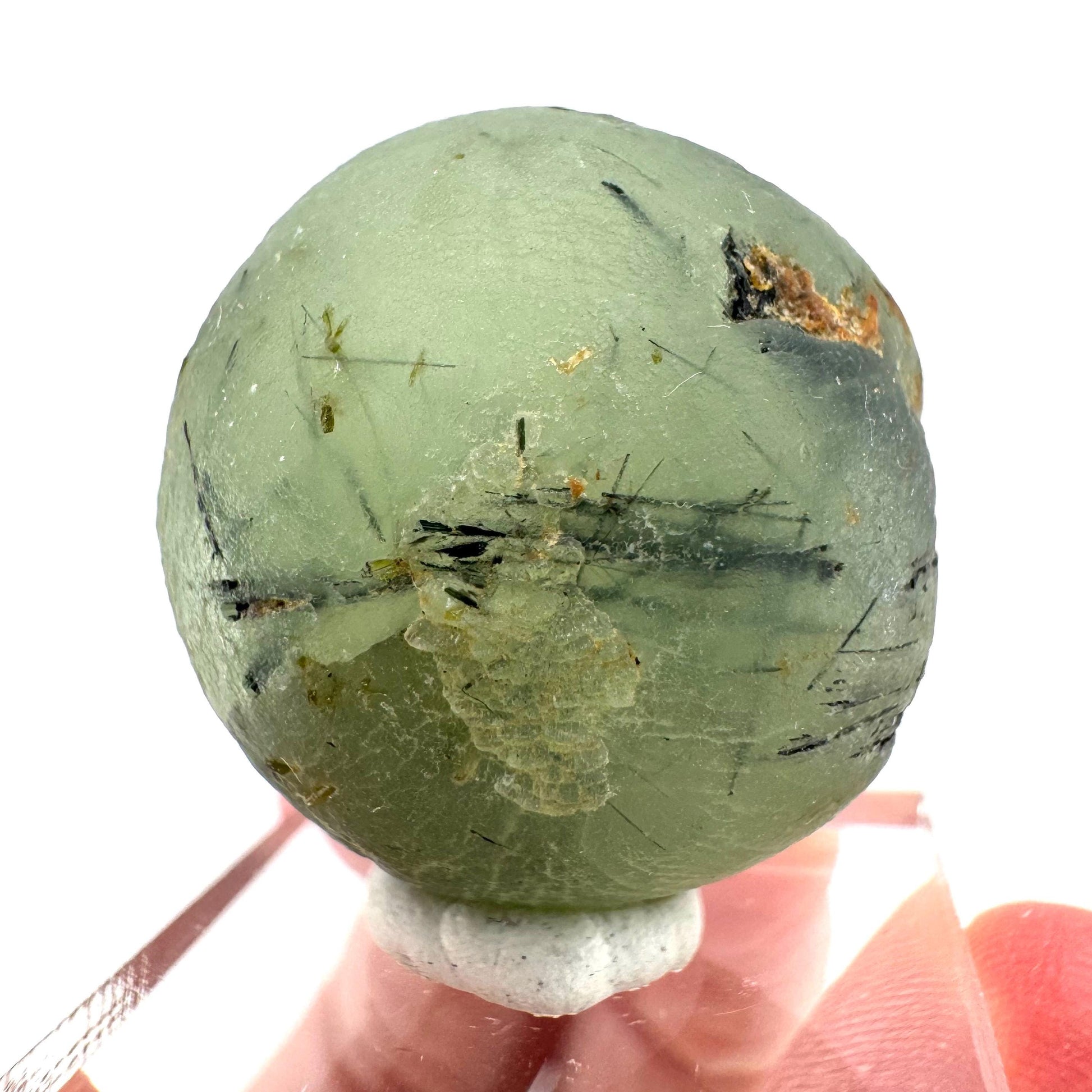 Prehnite with Epidote | Botryoidal green crystal, mineral specimen from Mali