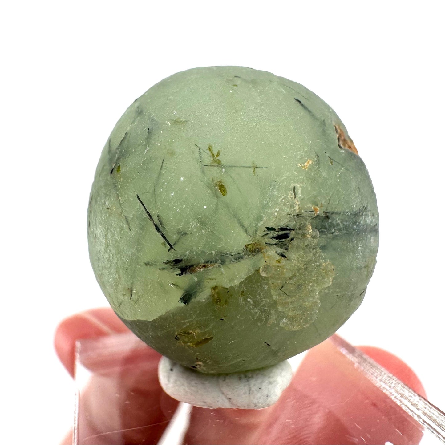 Prehnite with Epidote | Botryoidal green crystal, mineral specimen from Mali