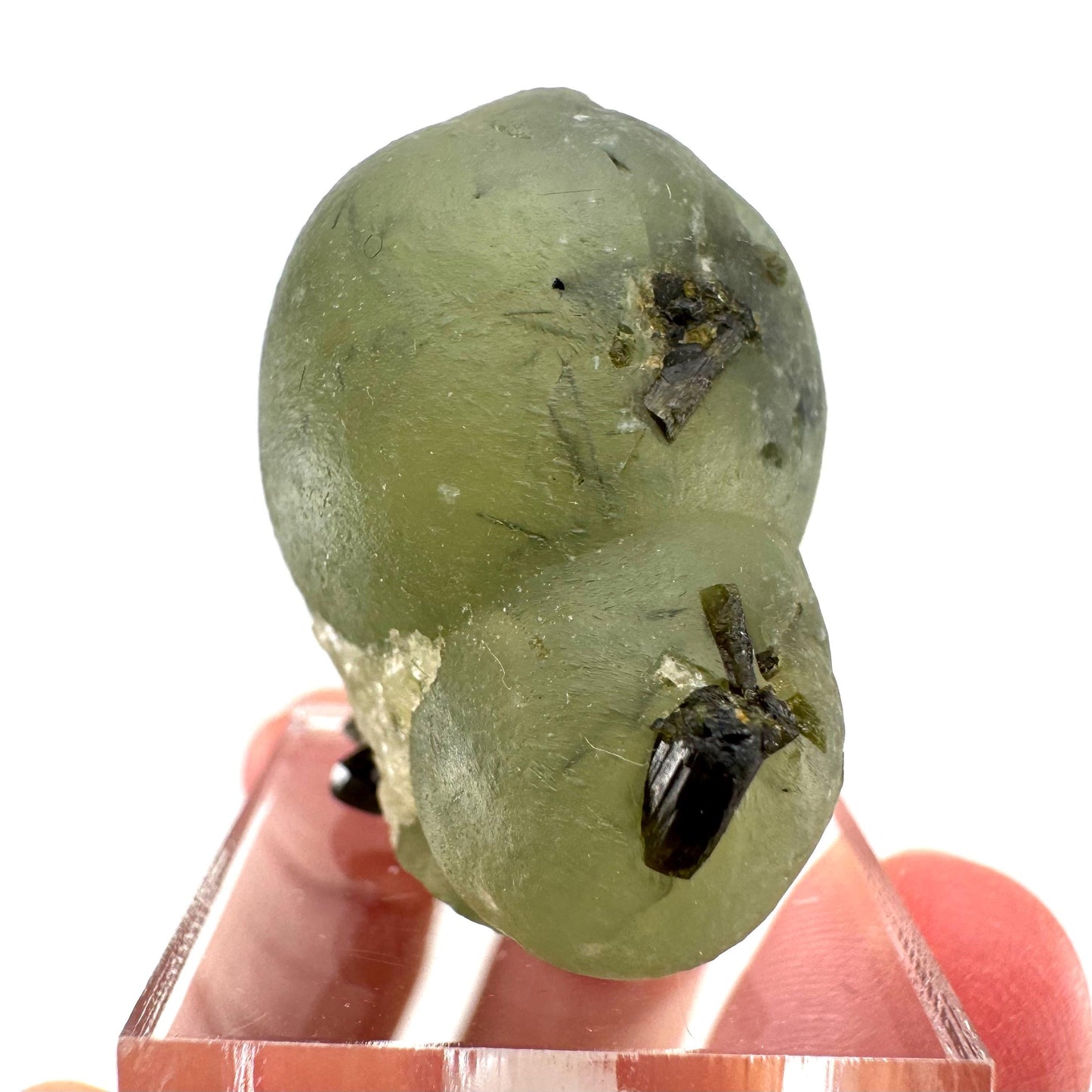 Prehnite with Epidote | Botryoidal green crystal, mineral specimen from Mali
