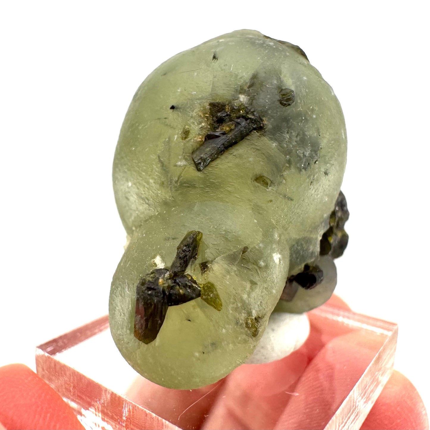 Prehnite with Epidote | Botryoidal green crystal, mineral specimen from Mali