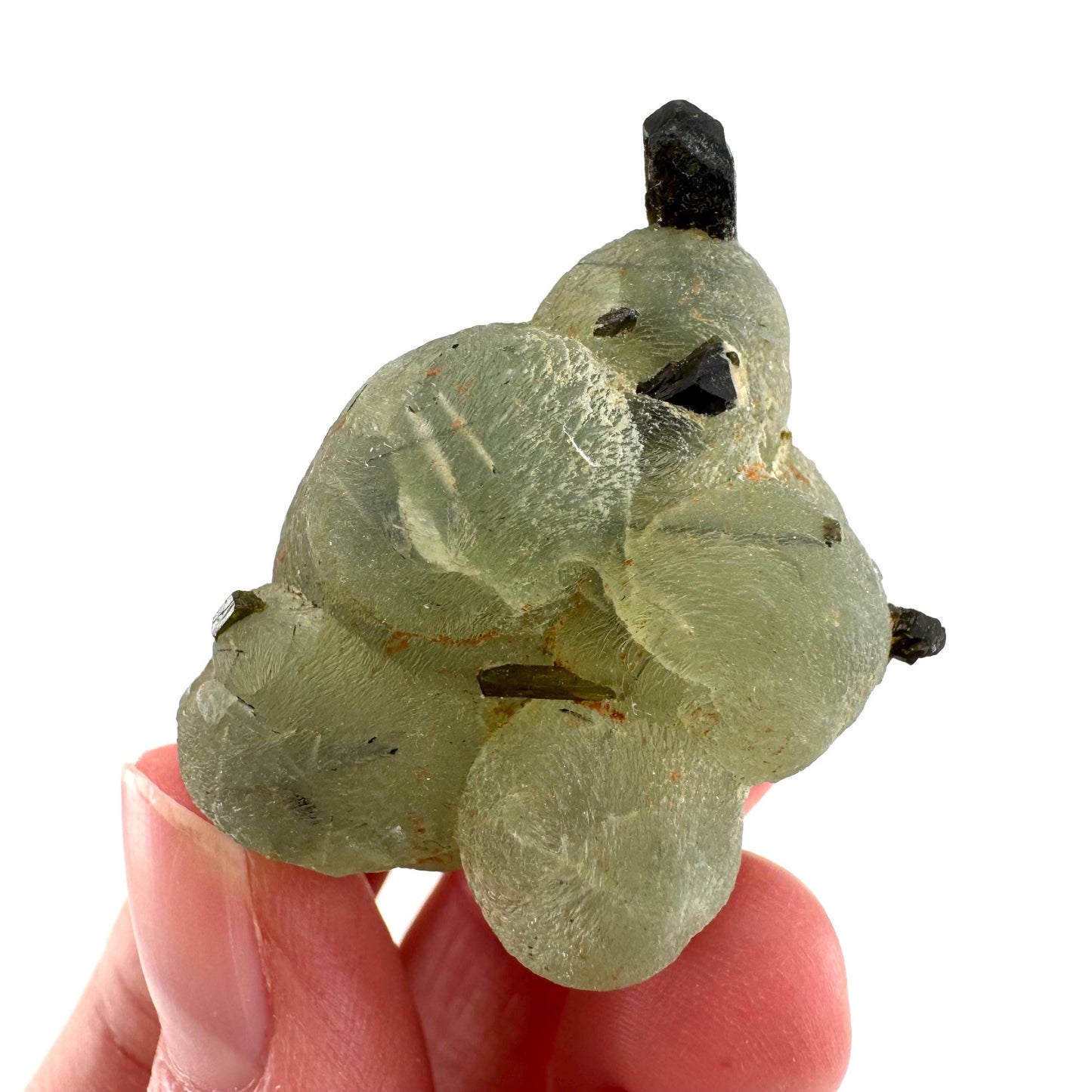 Prehnite with Epidote | Botryoidal green crystal, mineral specimen from Mali