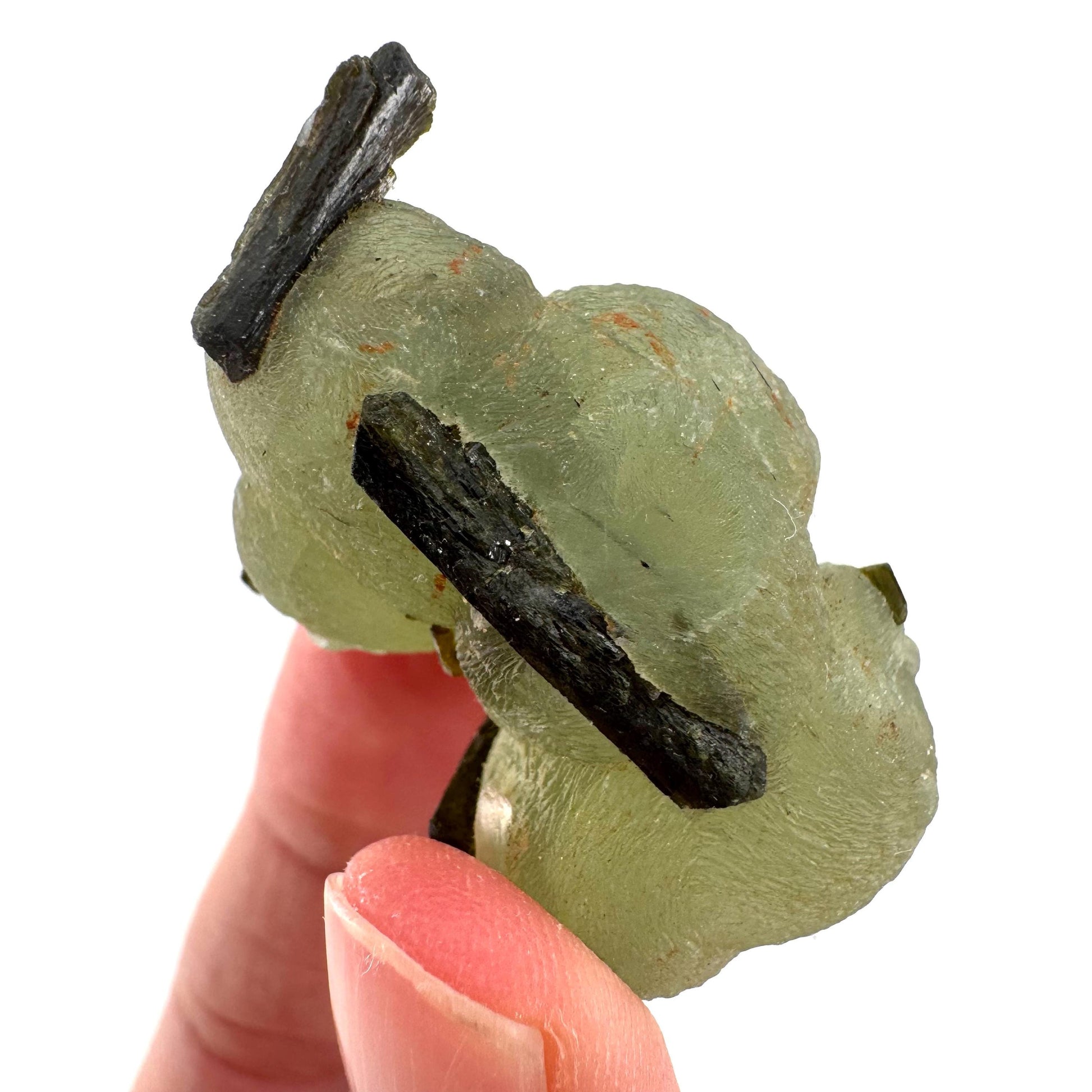 Prehnite with Epidote | Botryoidal green crystal, mineral specimen from Mali