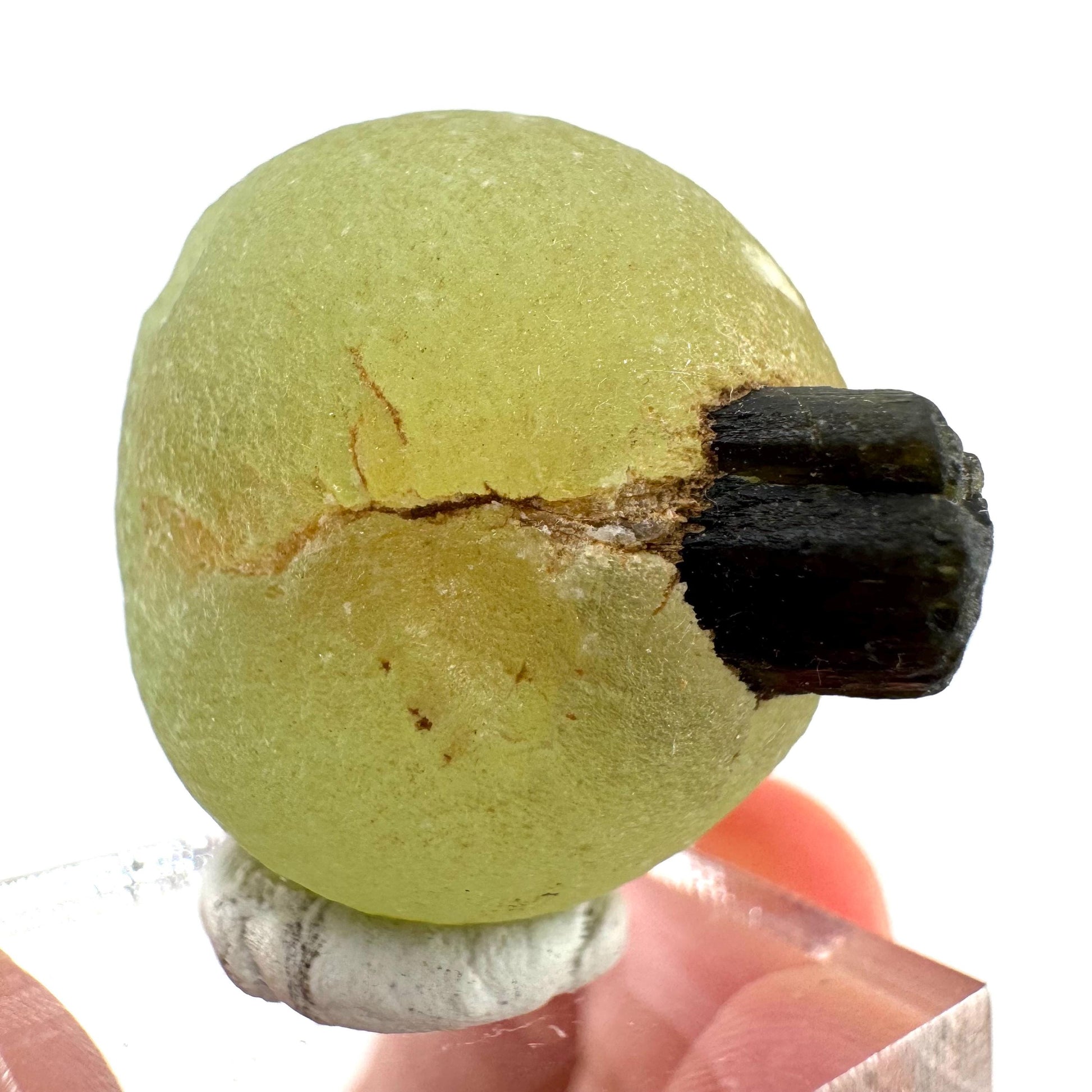 Prehnite with Epidote | Botryoidal green crystal, mineral specimen from Mali