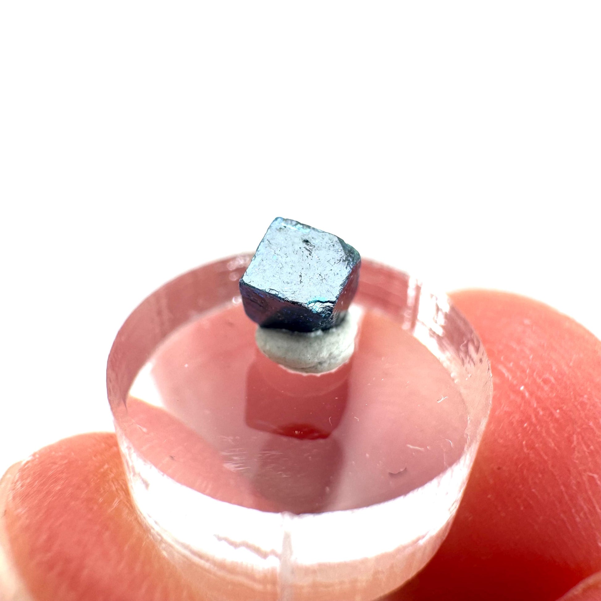 Boleite | blue cube crystal, tiny rare mineral specimen from Mexico