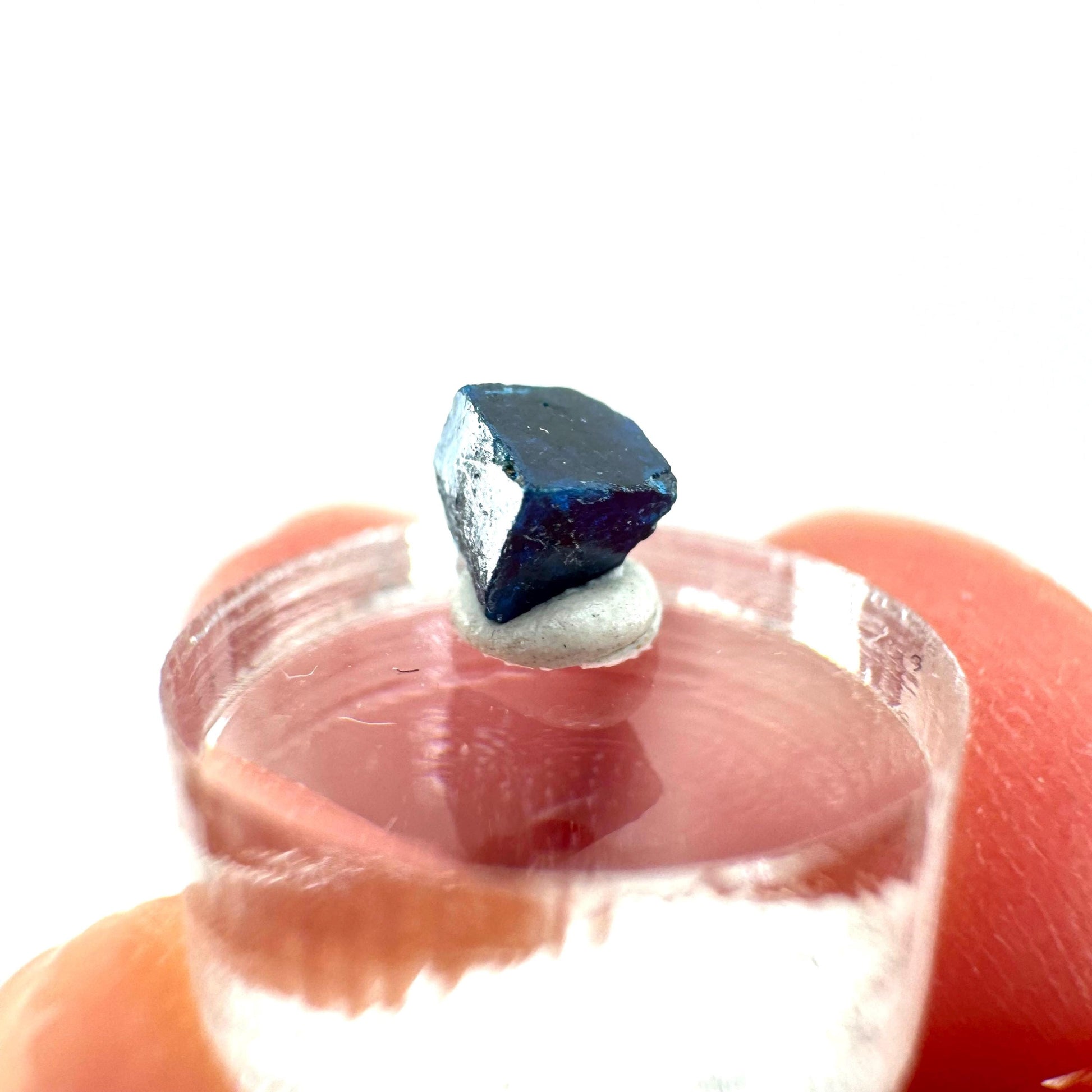 Boleite | blue cube crystal, tiny rare mineral specimen from Mexico