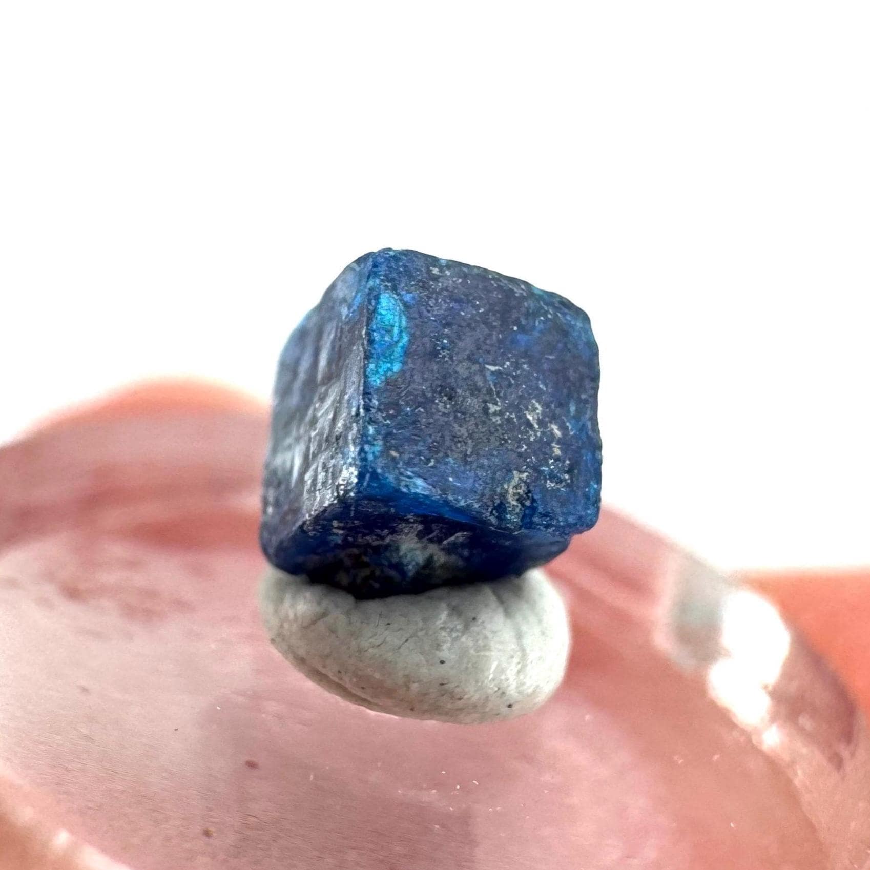 Boleite | blue cube crystal, tiny rare mineral specimen from Mexico