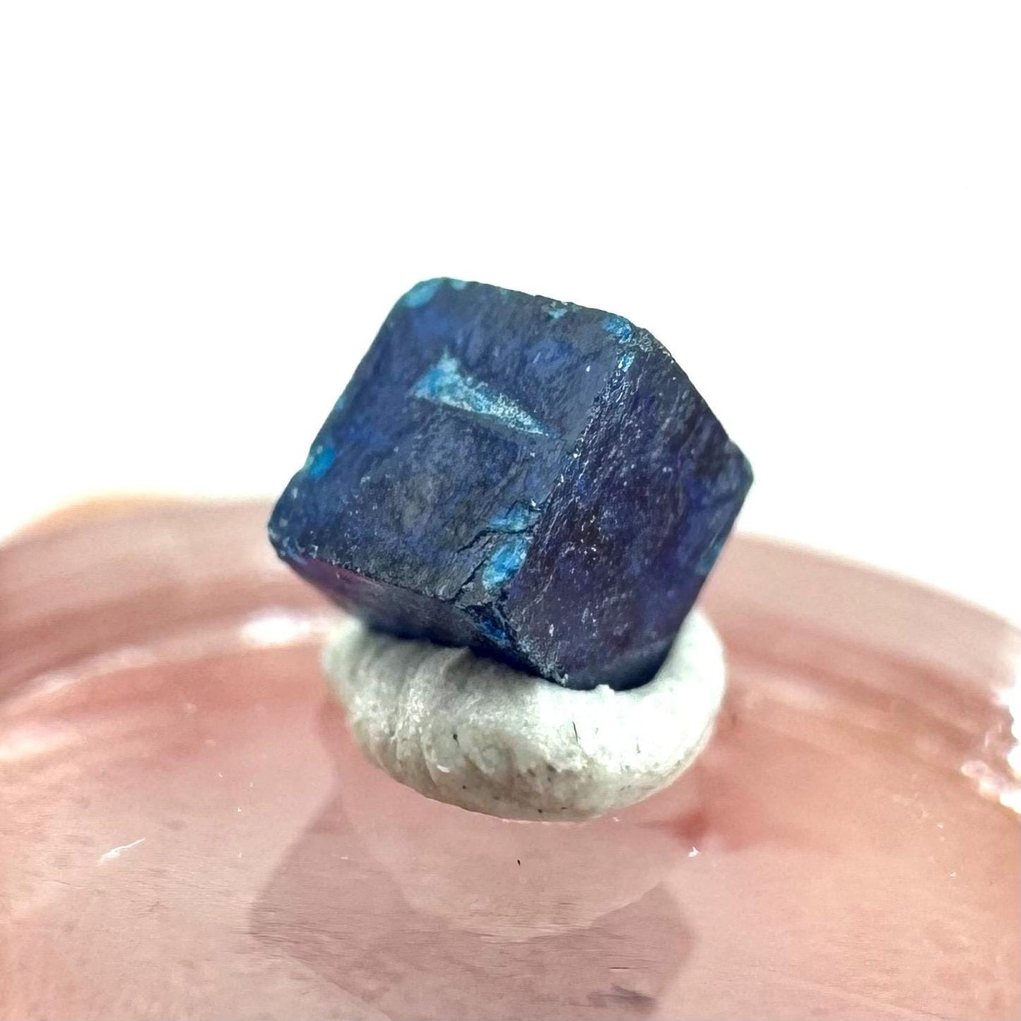 Boleite | blue cube crystal, tiny rare mineral specimen from Mexico