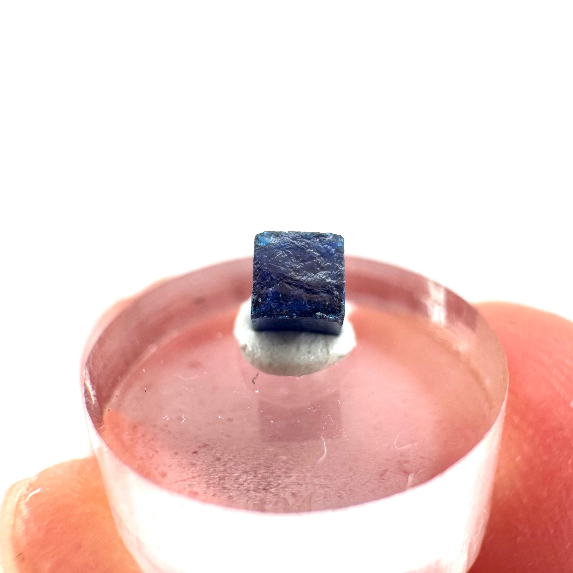 Boleite | blue cube crystal, tiny rare mineral specimen from Mexico