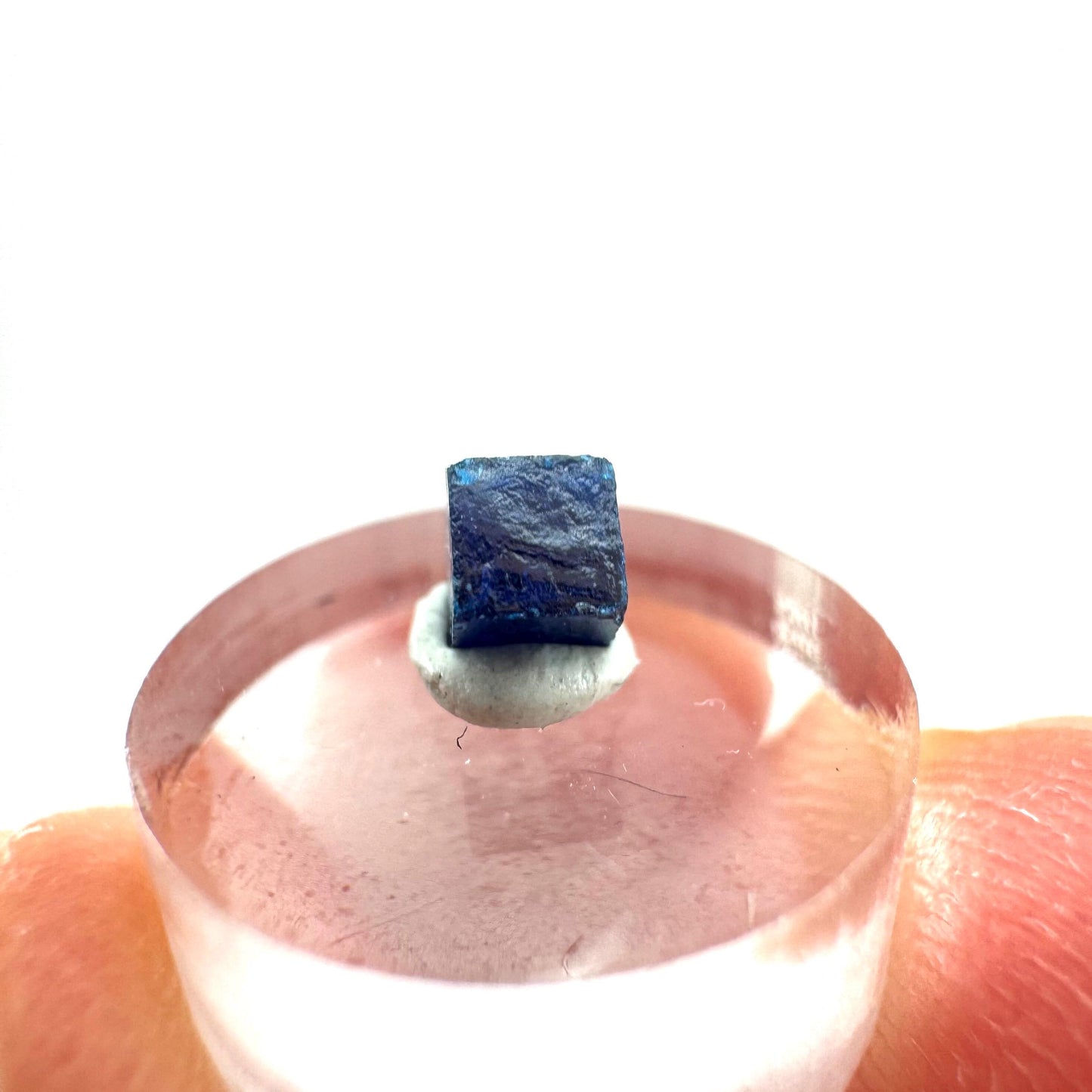 Boleite | blue cube crystal, tiny rare mineral specimen from Mexico