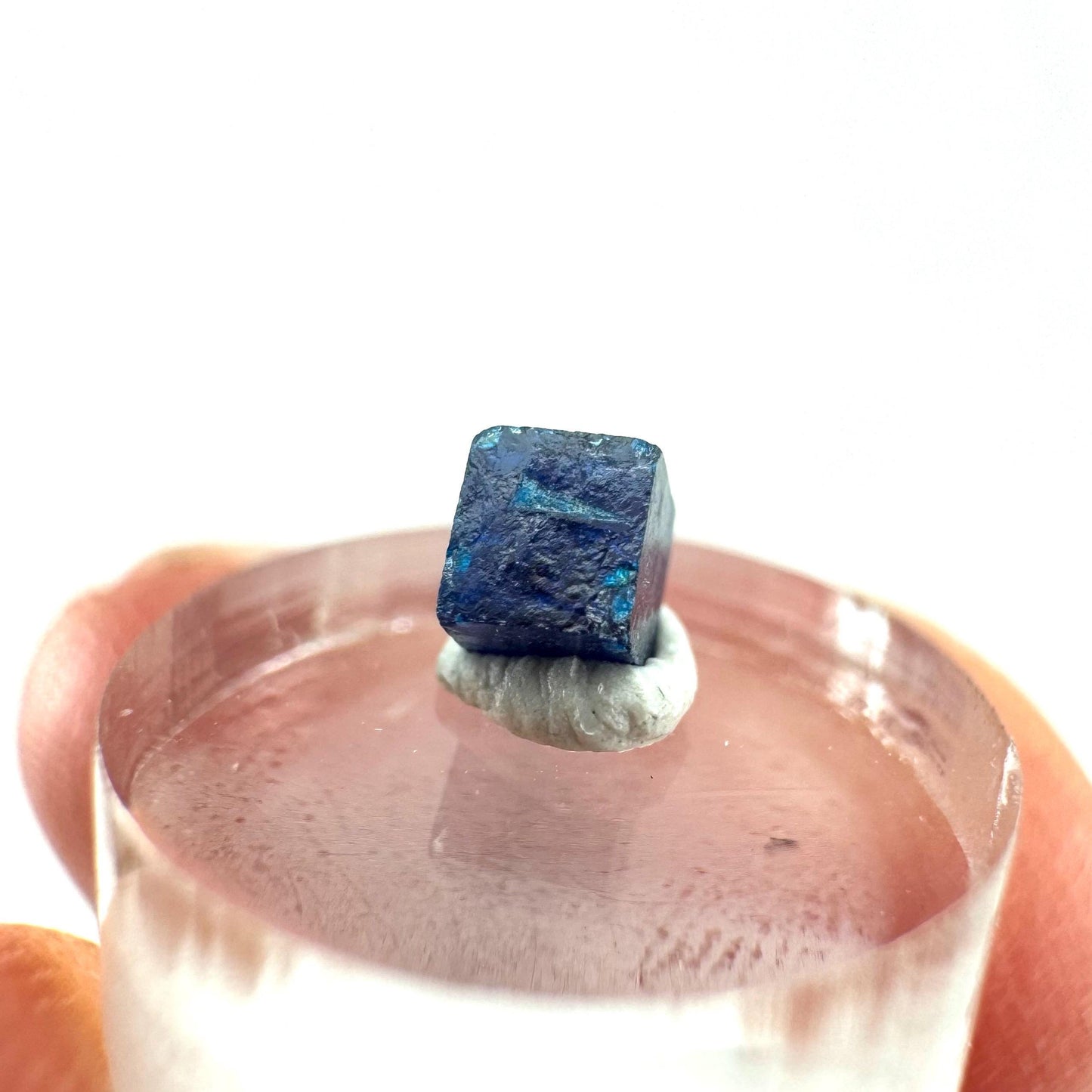 Boleite | blue cube crystal, tiny rare mineral specimen from Mexico
