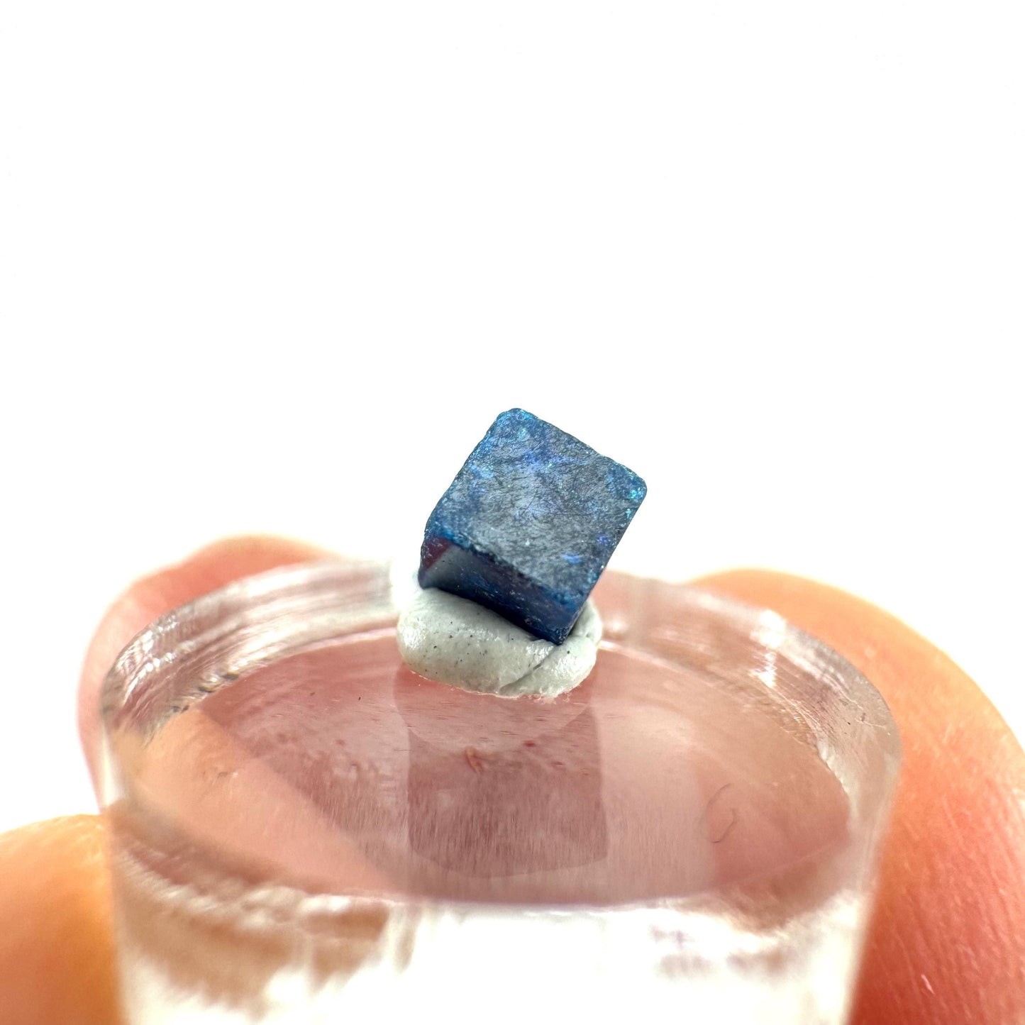 Boleite | blue cube crystal, tiny rare mineral specimen from Mexico