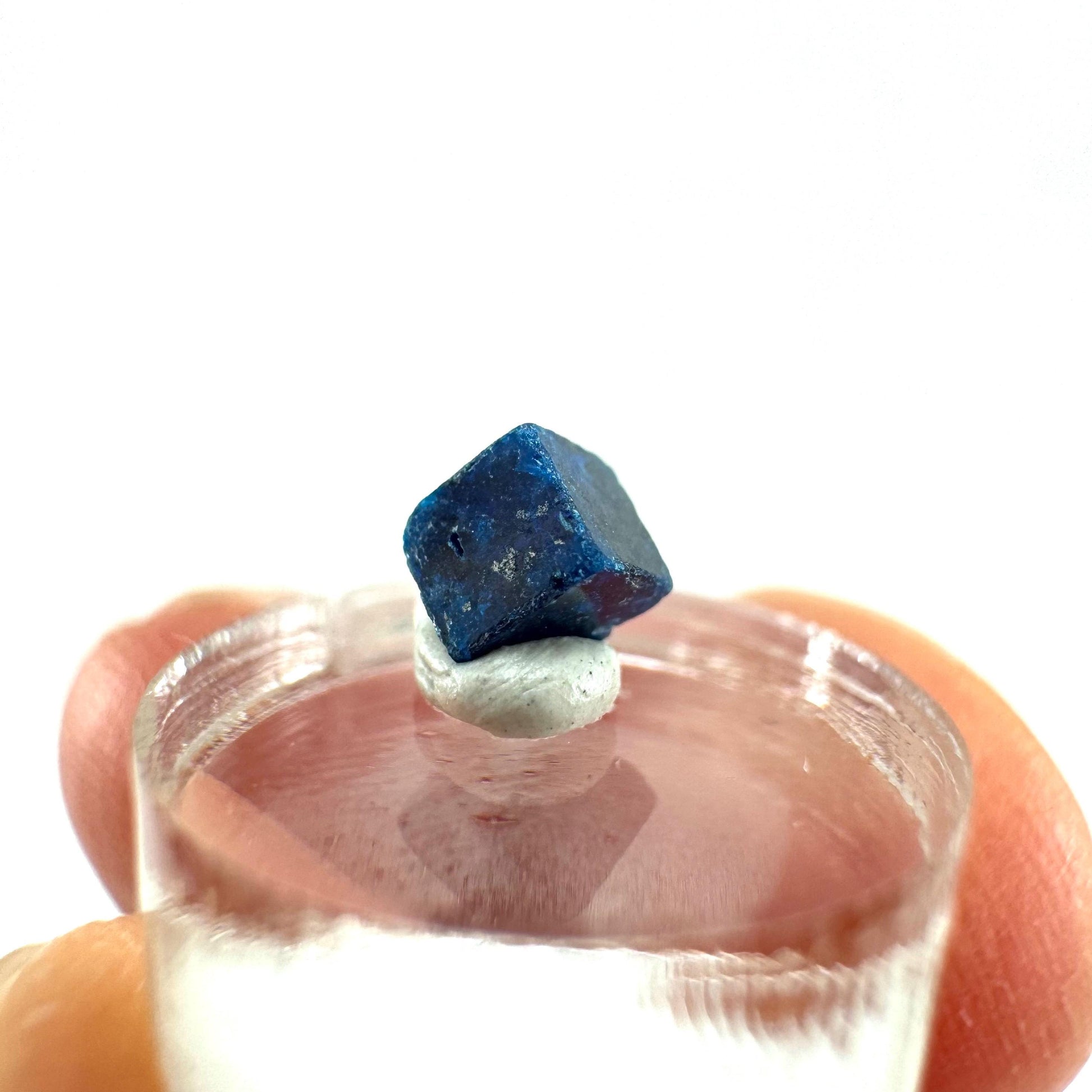 Boleite | blue cube crystal, tiny rare mineral specimen from Mexico