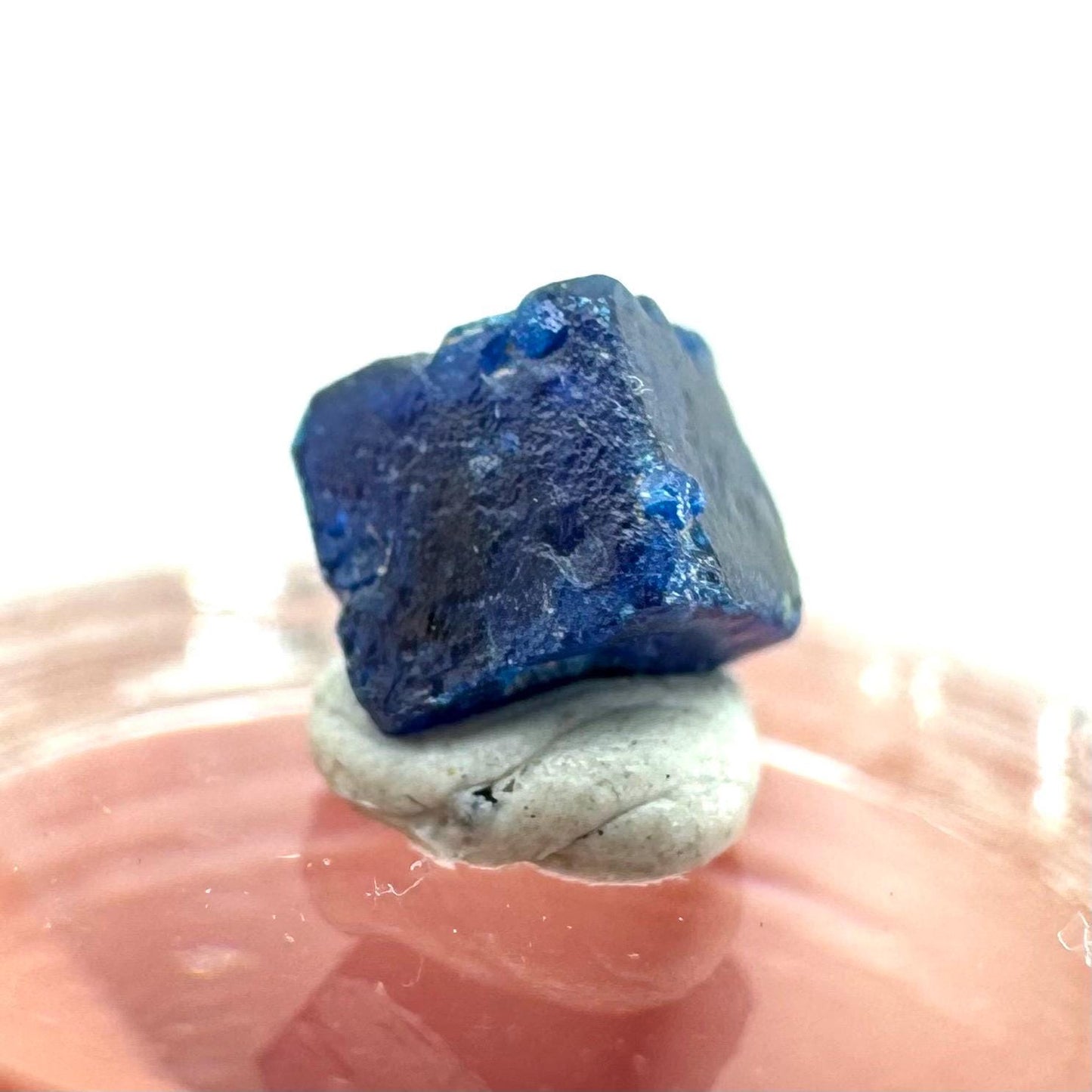 Boleite | blue cube crystal, tiny rare mineral specimen from Mexico