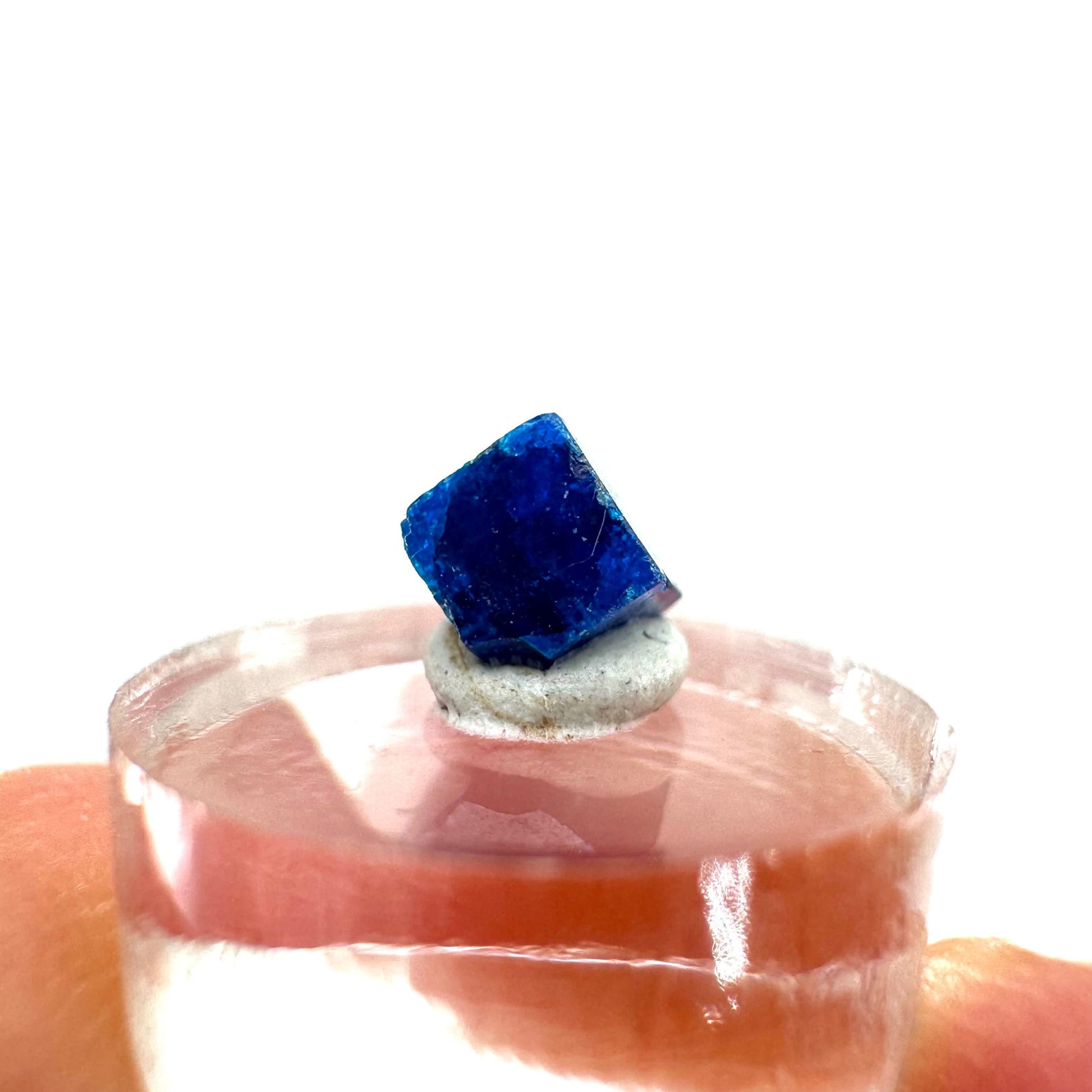 Boleite | blue cube crystal, tiny rare mineral specimen from Mexico