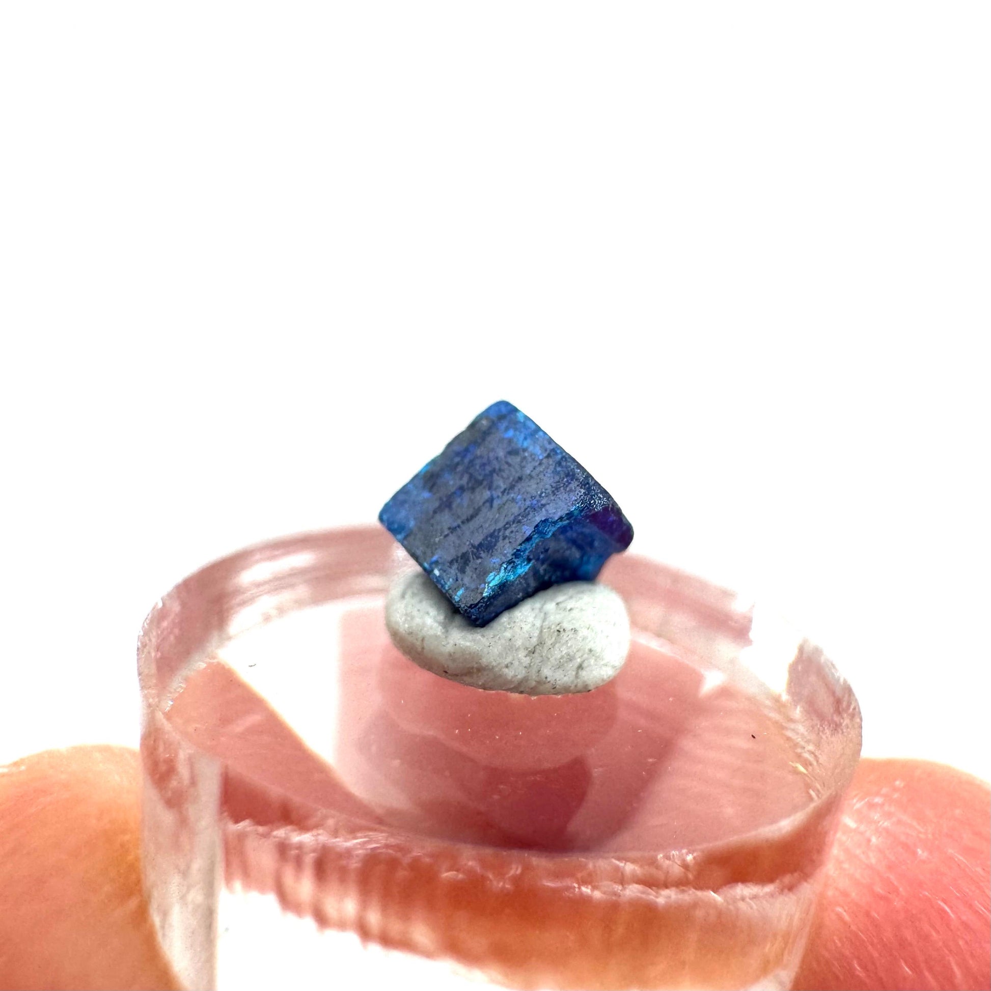 Boleite | blue cube crystal, tiny rare mineral specimen from Mexico