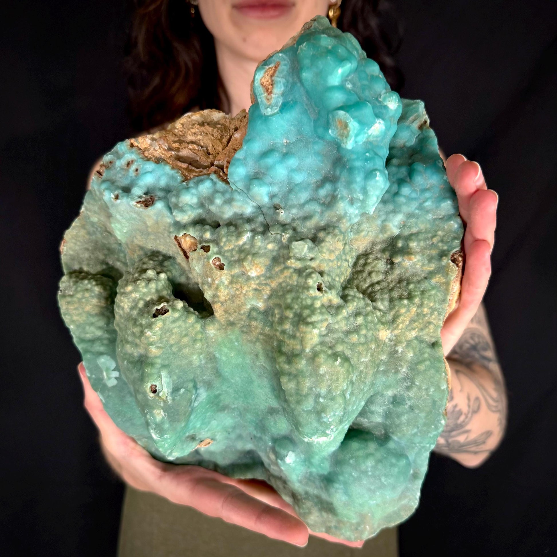 MASSIVE Blue Aragonite Crystal Cluster | Mineral Collection Display Piece