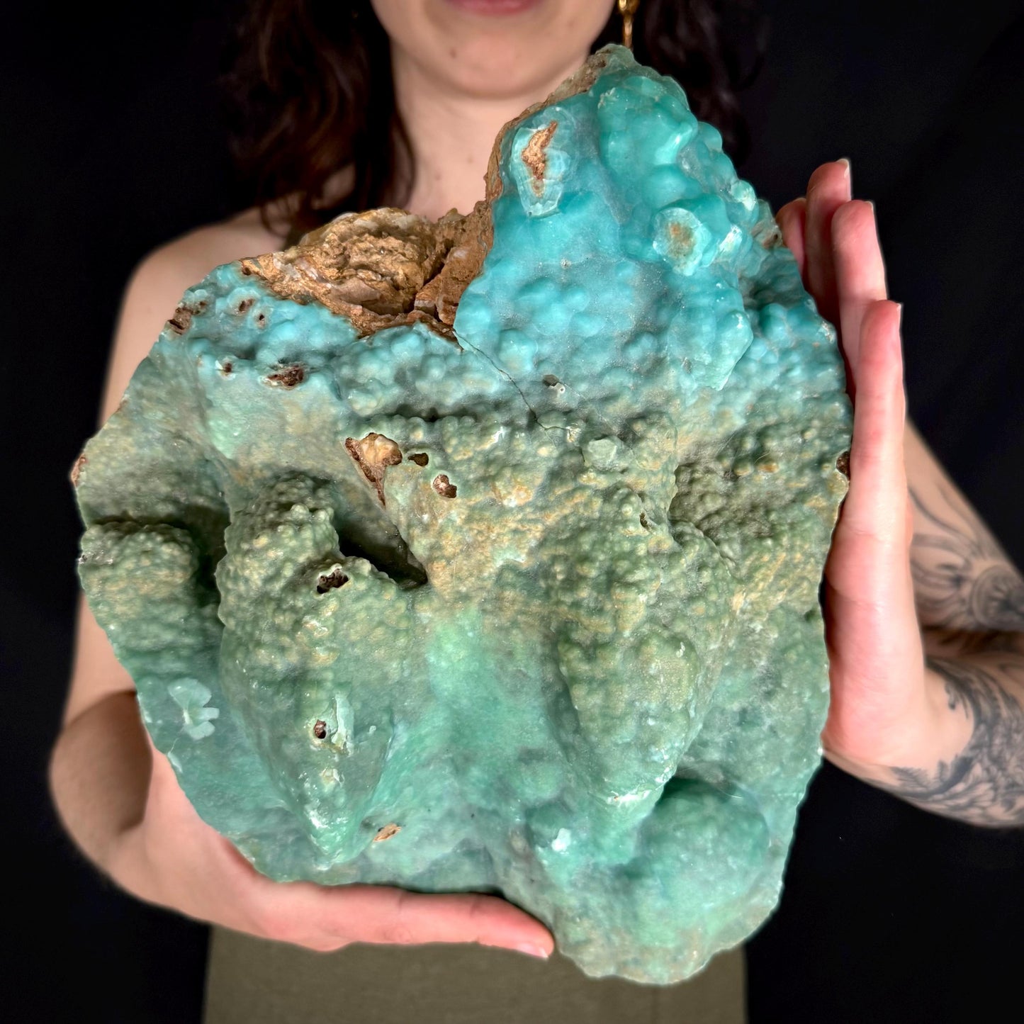 MASSIVE Blue Aragonite Crystal Cluster | Mineral Collection Display Piece