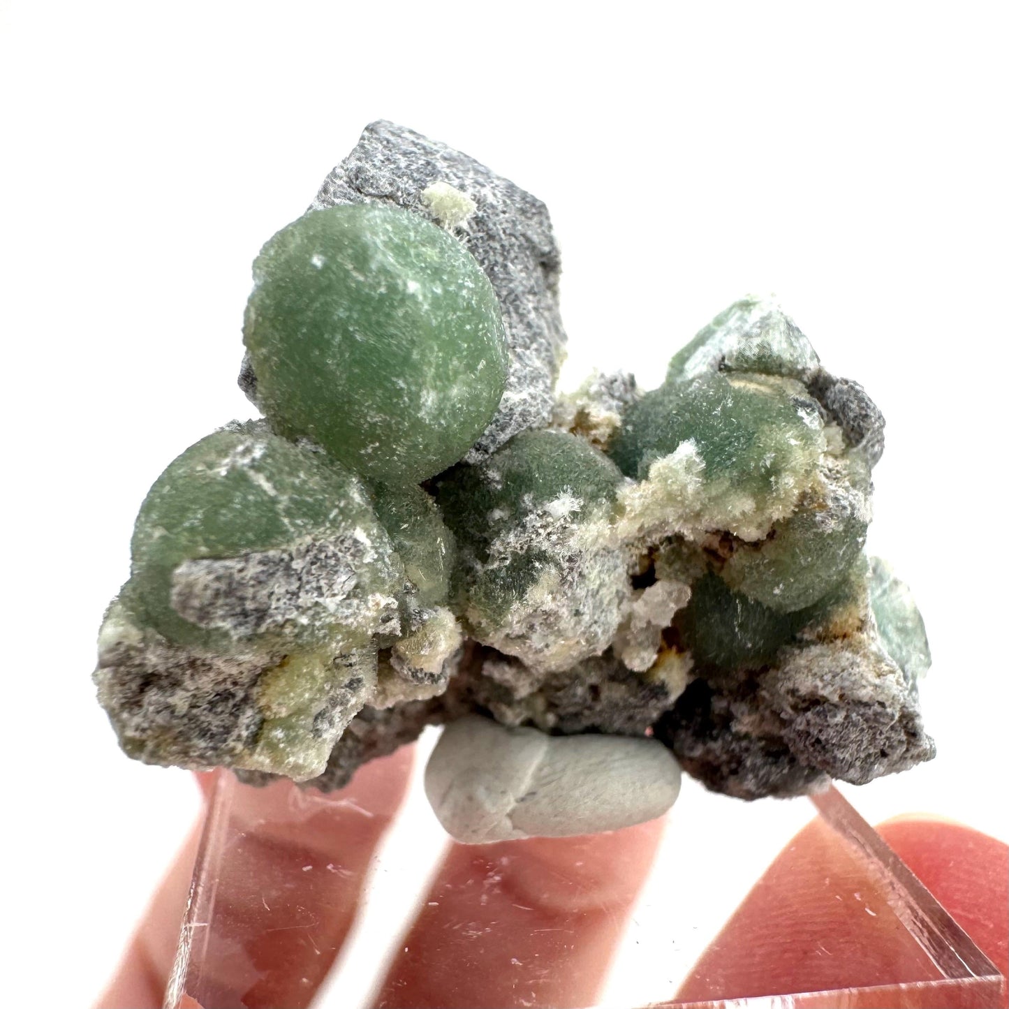Wavellite (Arkansas, USA) | green crystal cluster, mineral specimen