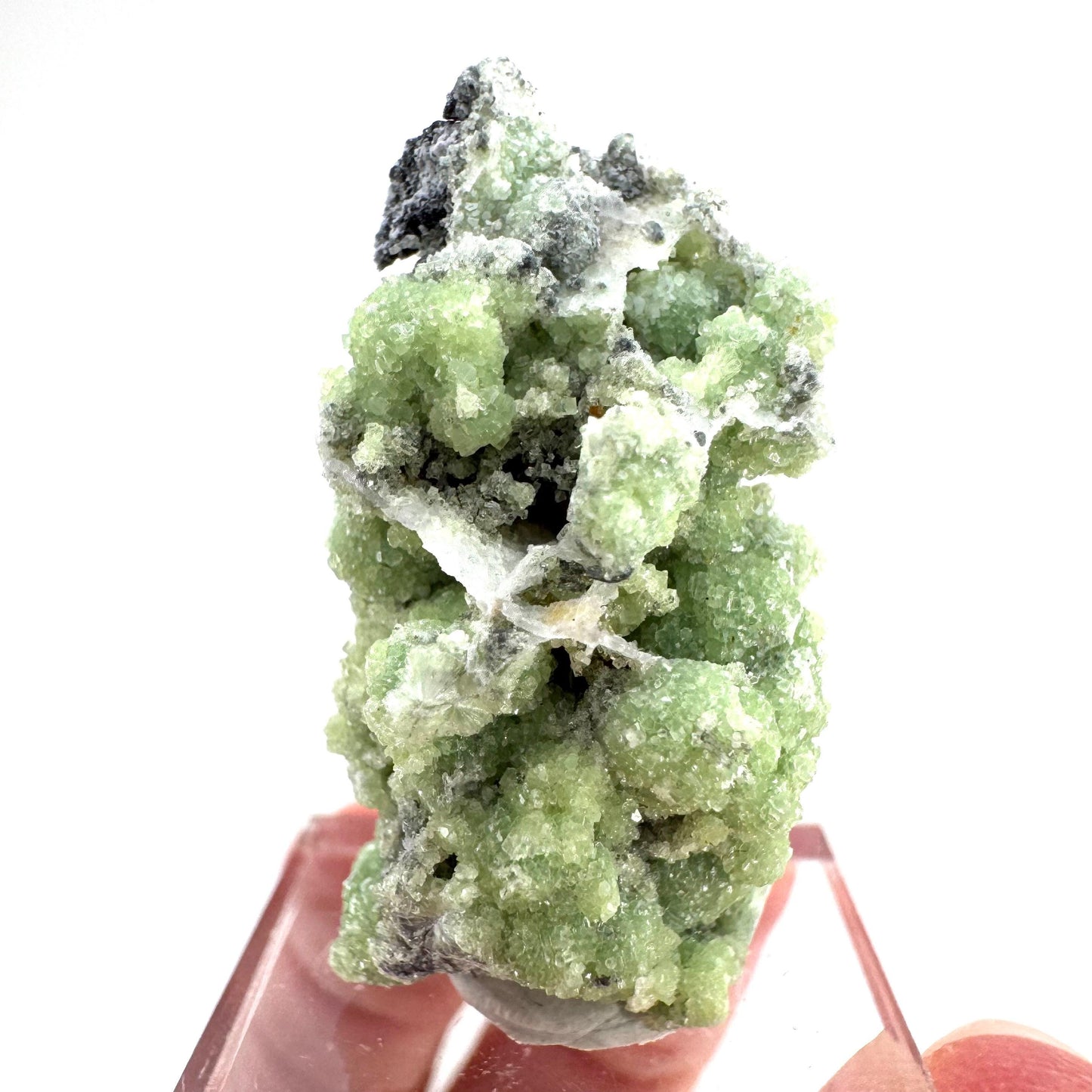 Wavellite (Arkansas, USA) | green crystal cluster, mineral specimen