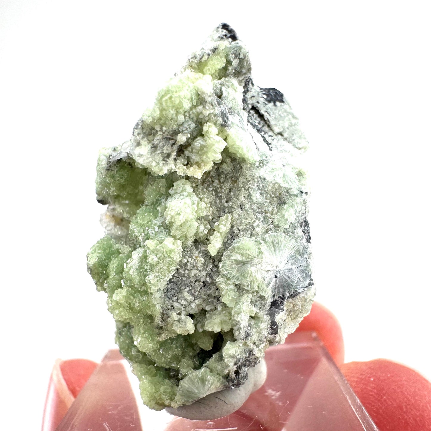 Wavellite (Arkansas, USA) | green crystal cluster, mineral specimen