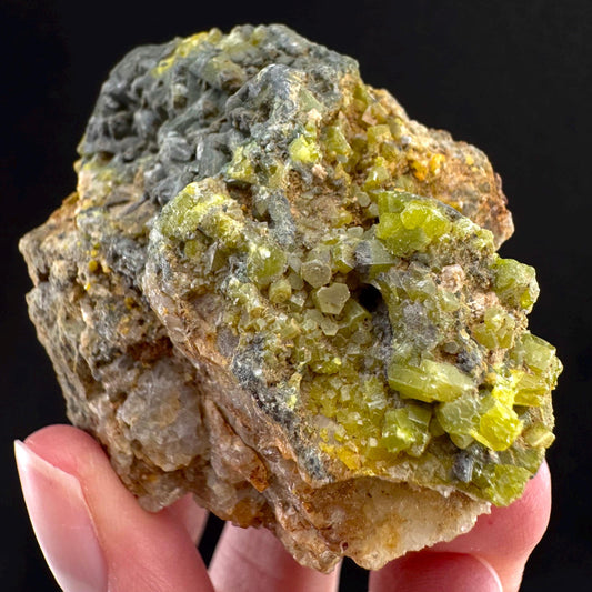 Pyromorphite (BC, Canada) | green pyromorphite crystal, rare mineral specimen