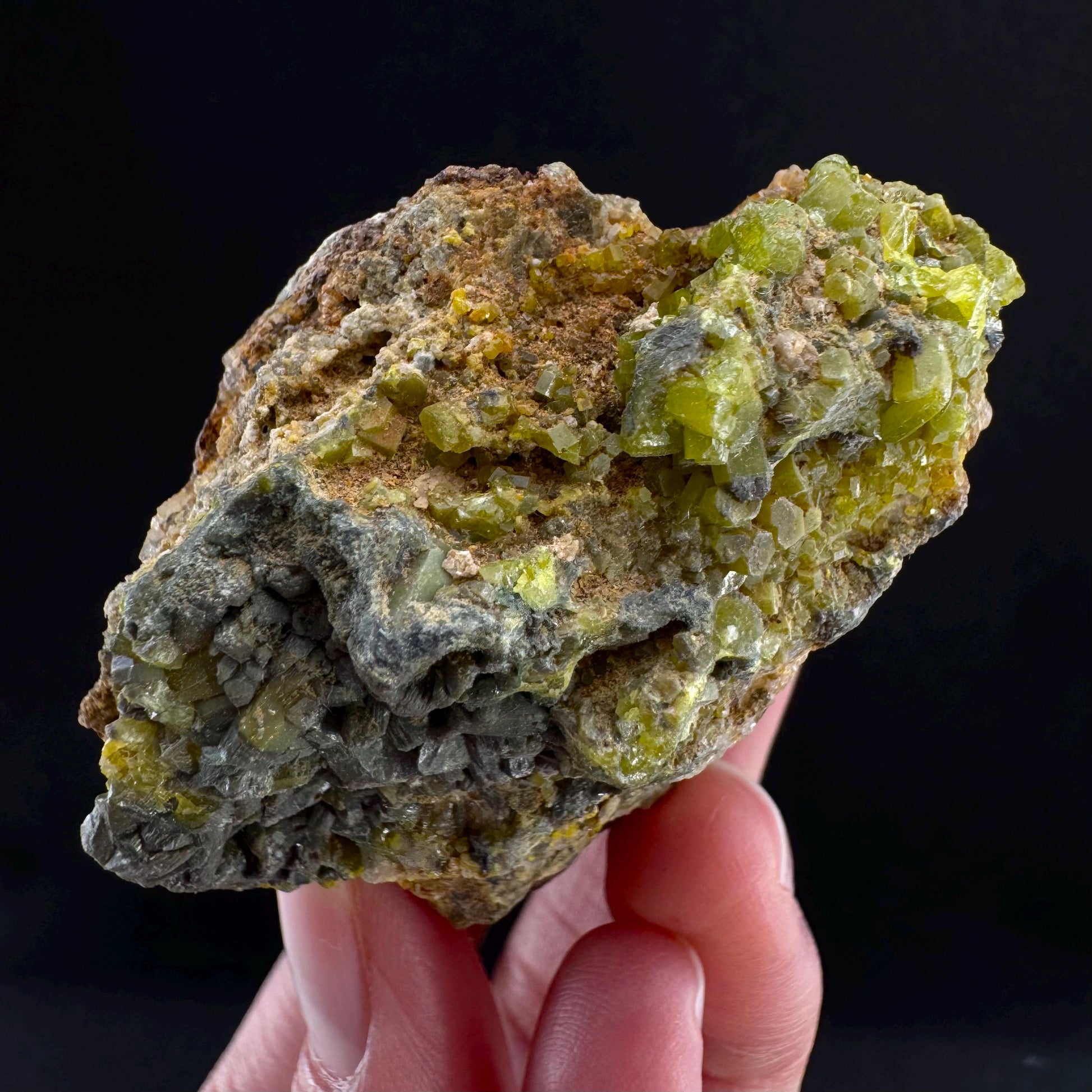 Pyromorphite (BC, Canada) | green pyromorphite crystal, rare mineral specimen