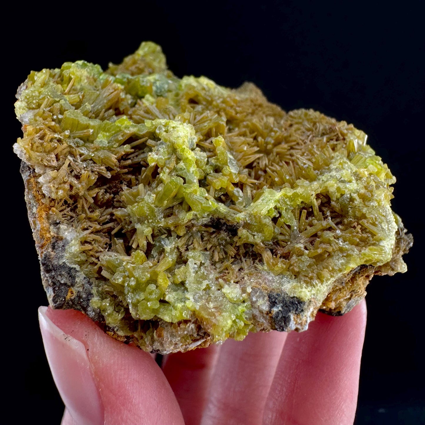 Pyromorphite (Idaho, USA) | green yellow pyromorphite crystal, rare mineral specimen