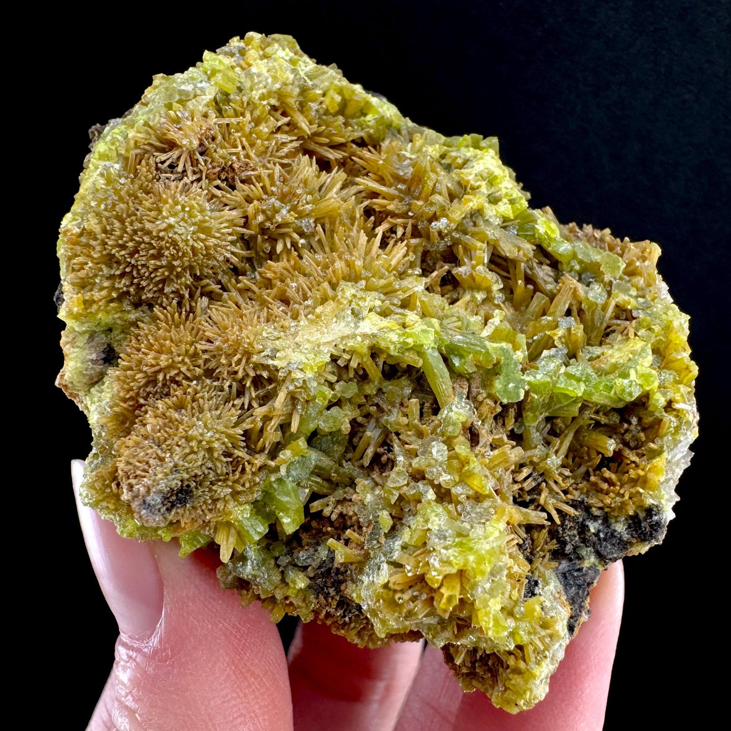 Pyromorphite (Idaho, USA) | green yellow pyromorphite crystal, rare mineral specimen