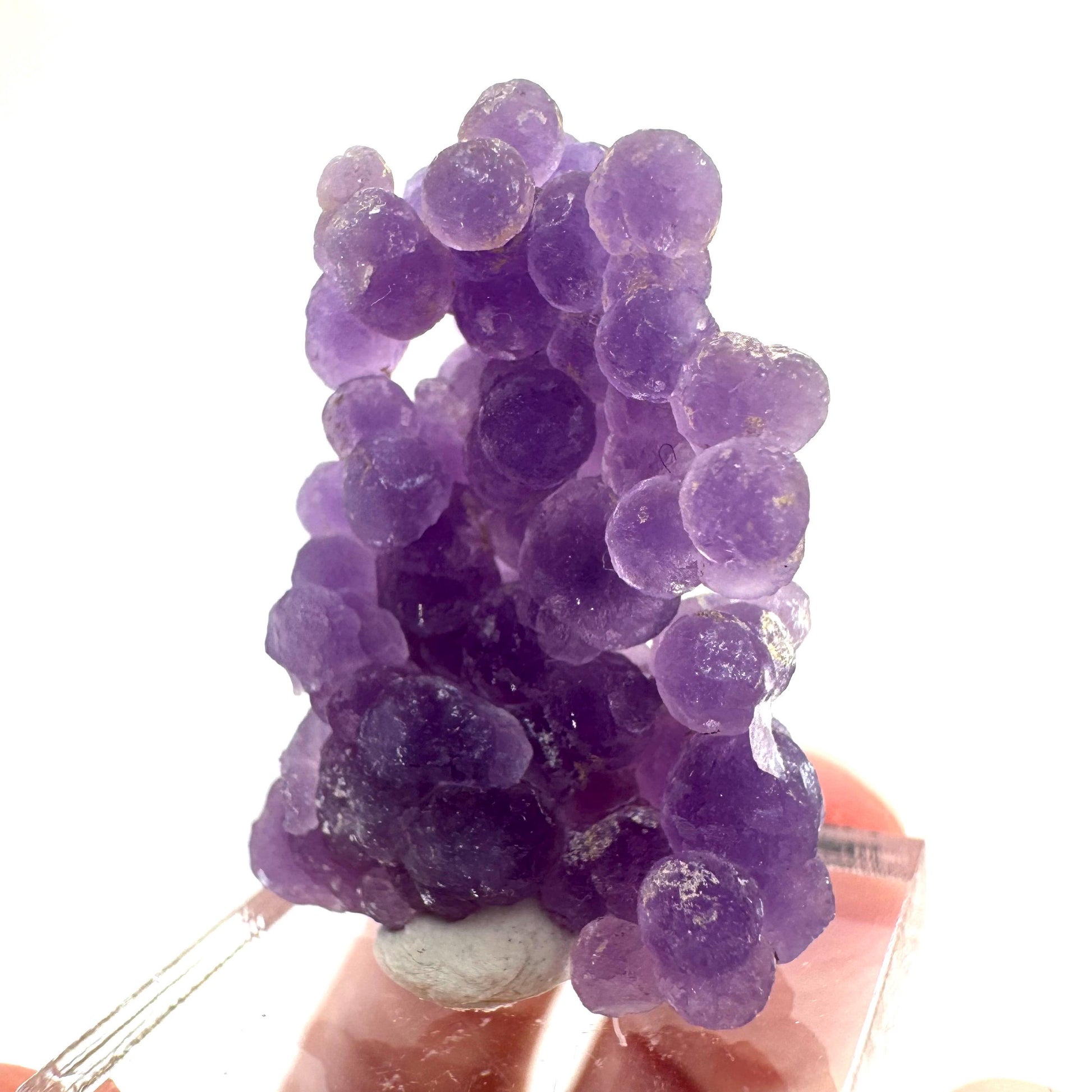 Purple Grape Agate | botryoidal crystal cluster, mineral specimen from Indonesia