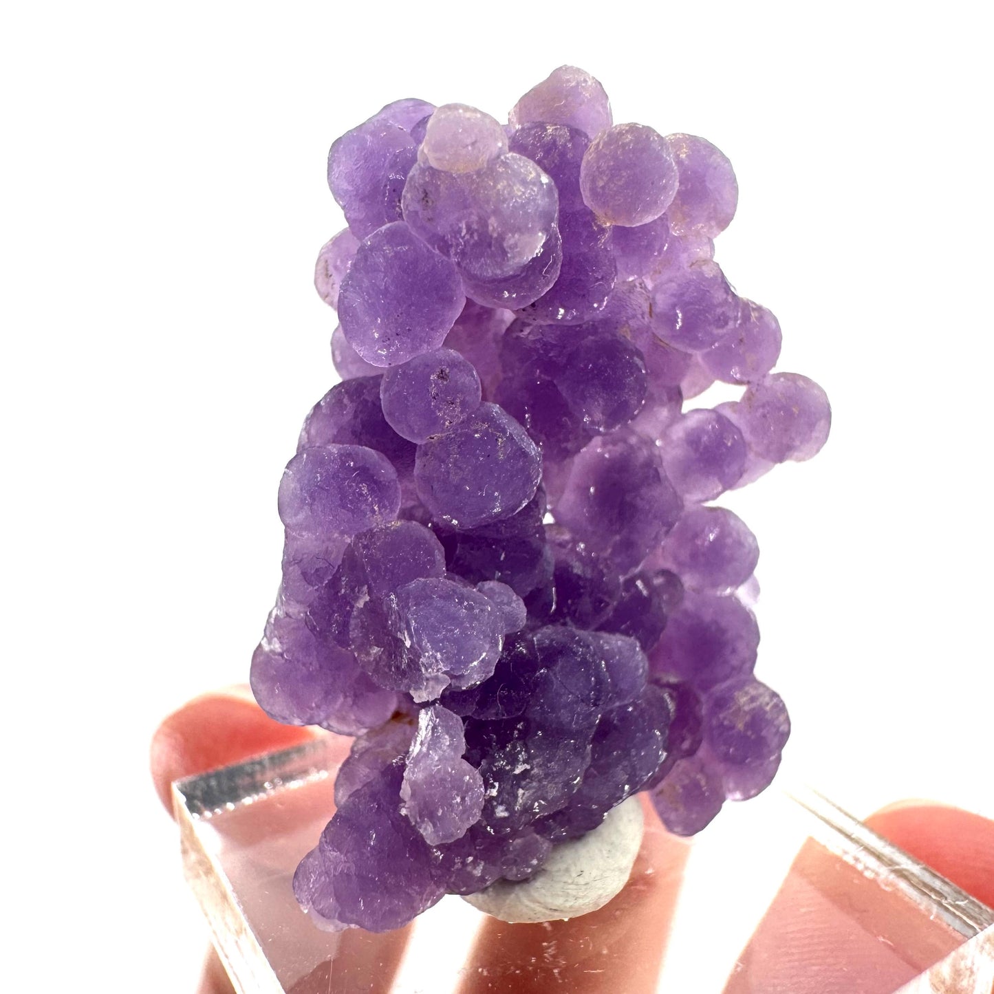 Purple Grape Agate | botryoidal crystal cluster, mineral specimen from Indonesia