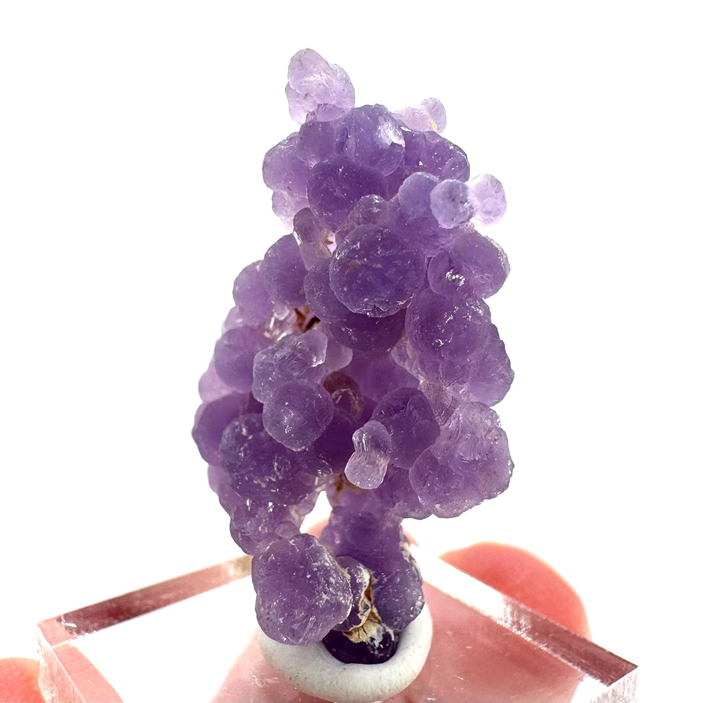 Purple Grape Agate | botryoidal crystal cluster, mineral specimen from Indonesia