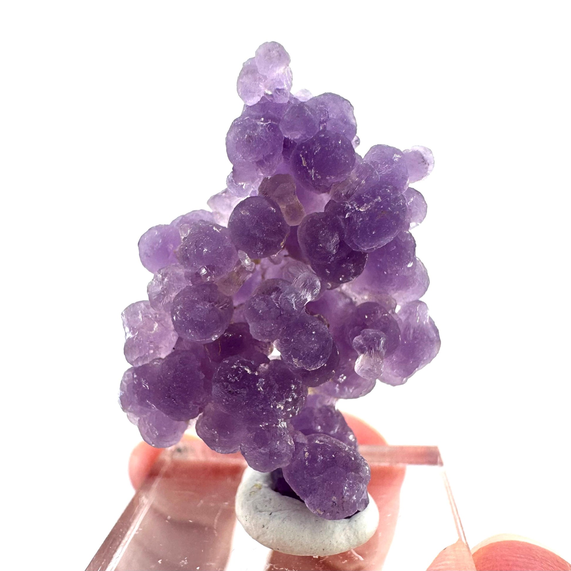 Purple Grape Agate | botryoidal crystal cluster, mineral specimen from Indonesia