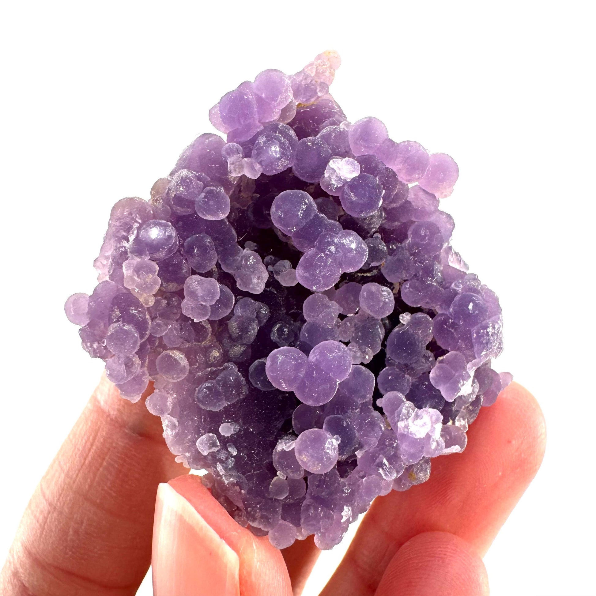 Purple Grape Agate | botryoidal crystal cluster, mineral specimen from Indonesia