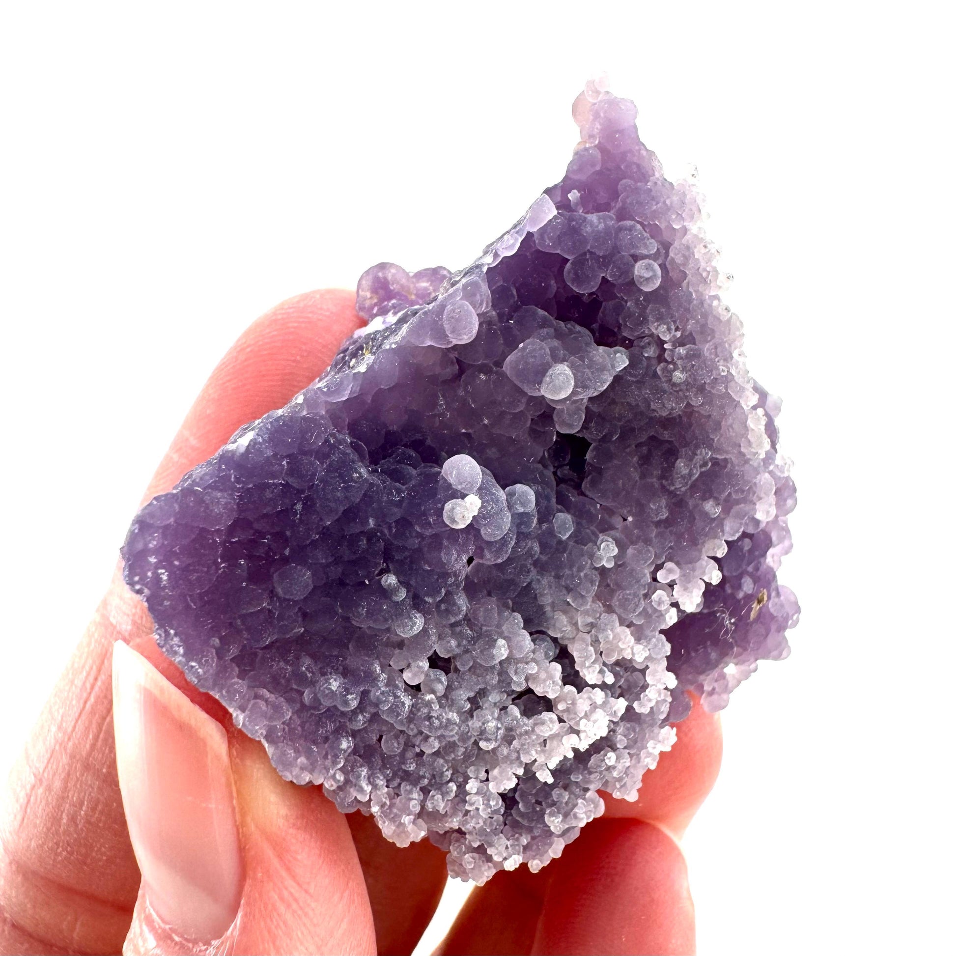 Purple Grape Agate | botryoidal crystal cluster, mineral specimen from Indonesia