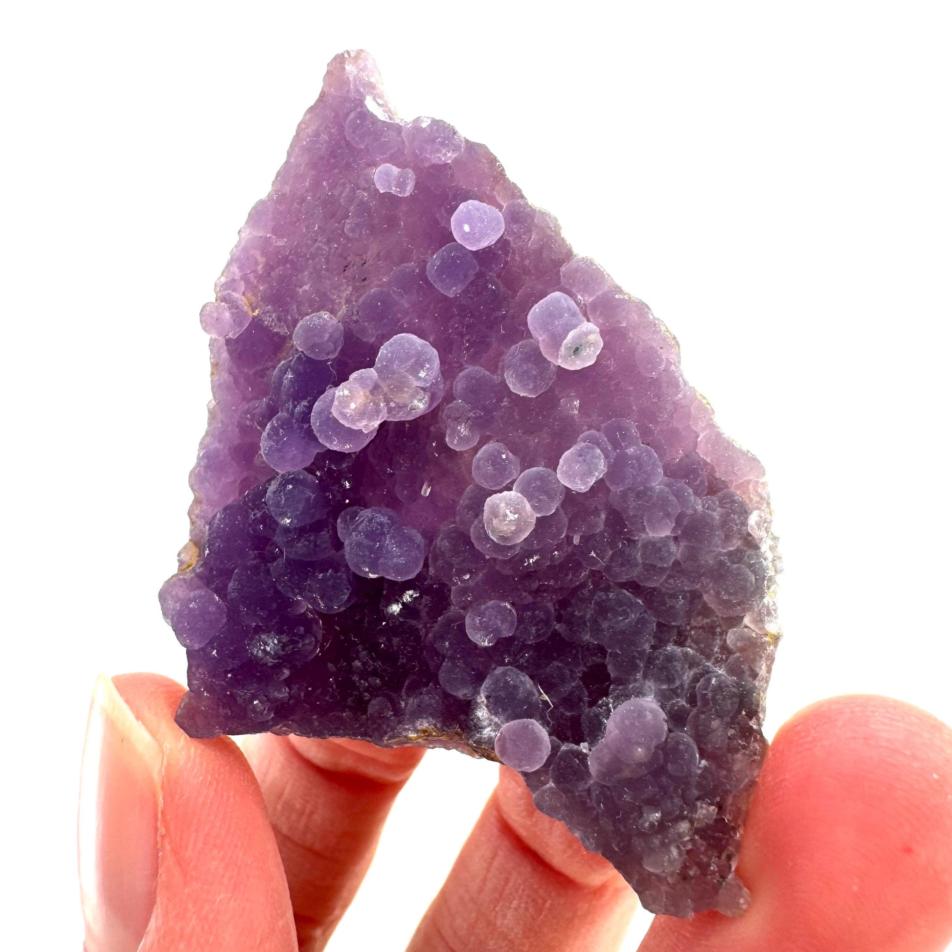 Purple Grape Agate | botryoidal crystal cluster, mineral specimen from Indonesia