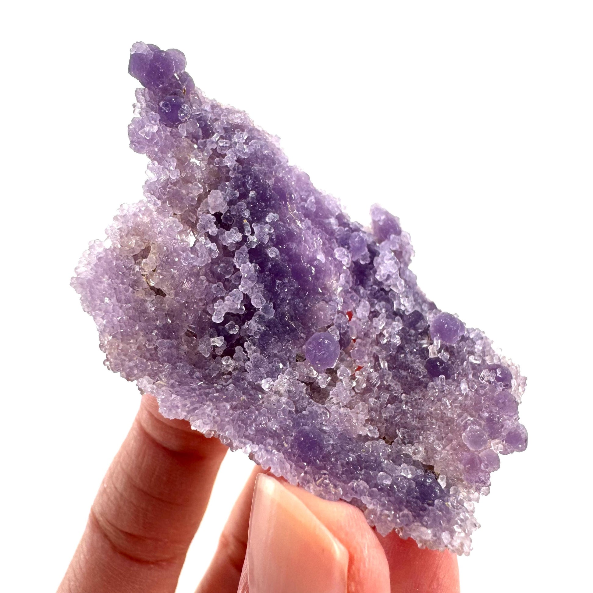 Purple Grape Agate | botryoidal crystal cluster, mineral specimen from Indonesia