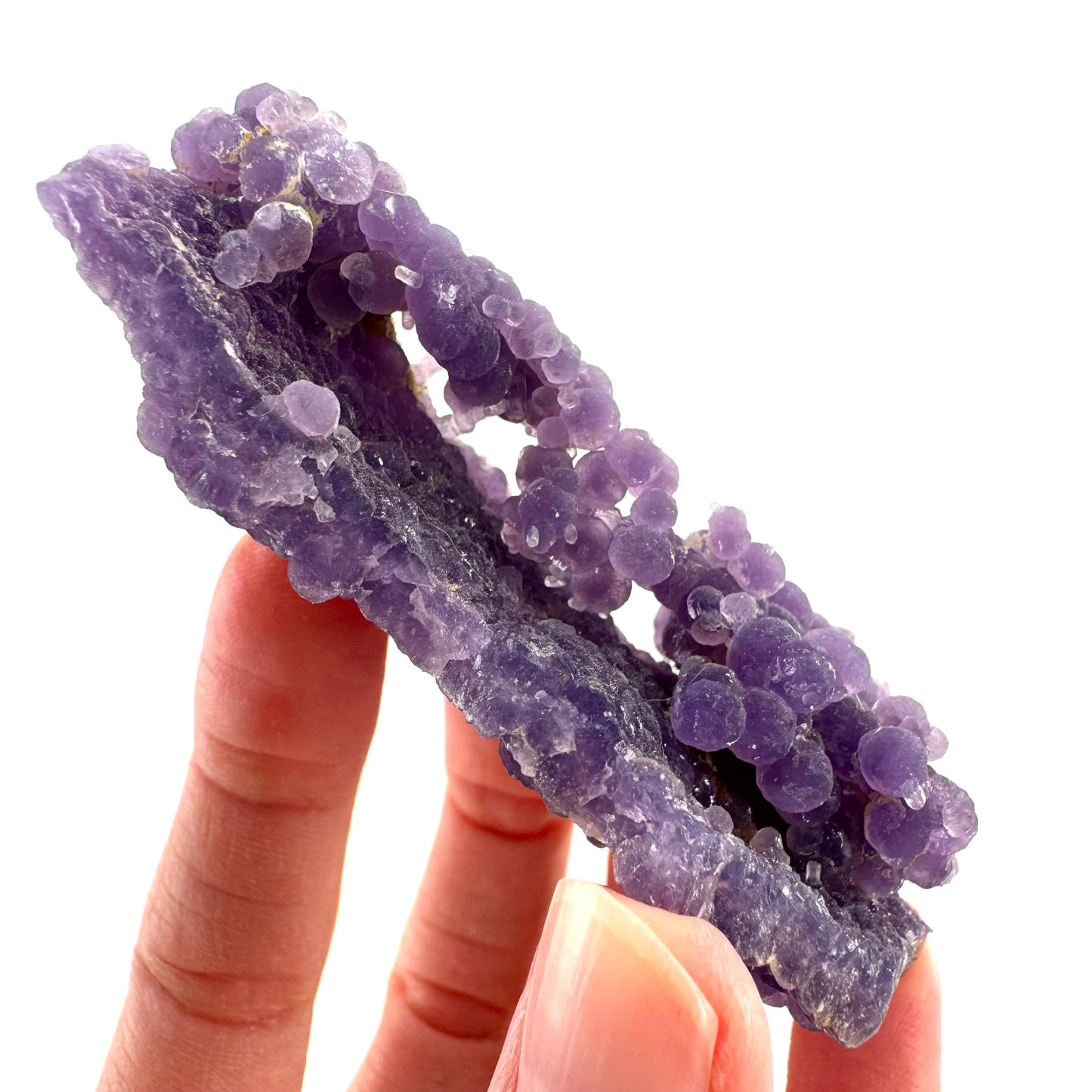 Purple Grape Agate | botryoidal crystal cluster, mineral specimen from Indonesia