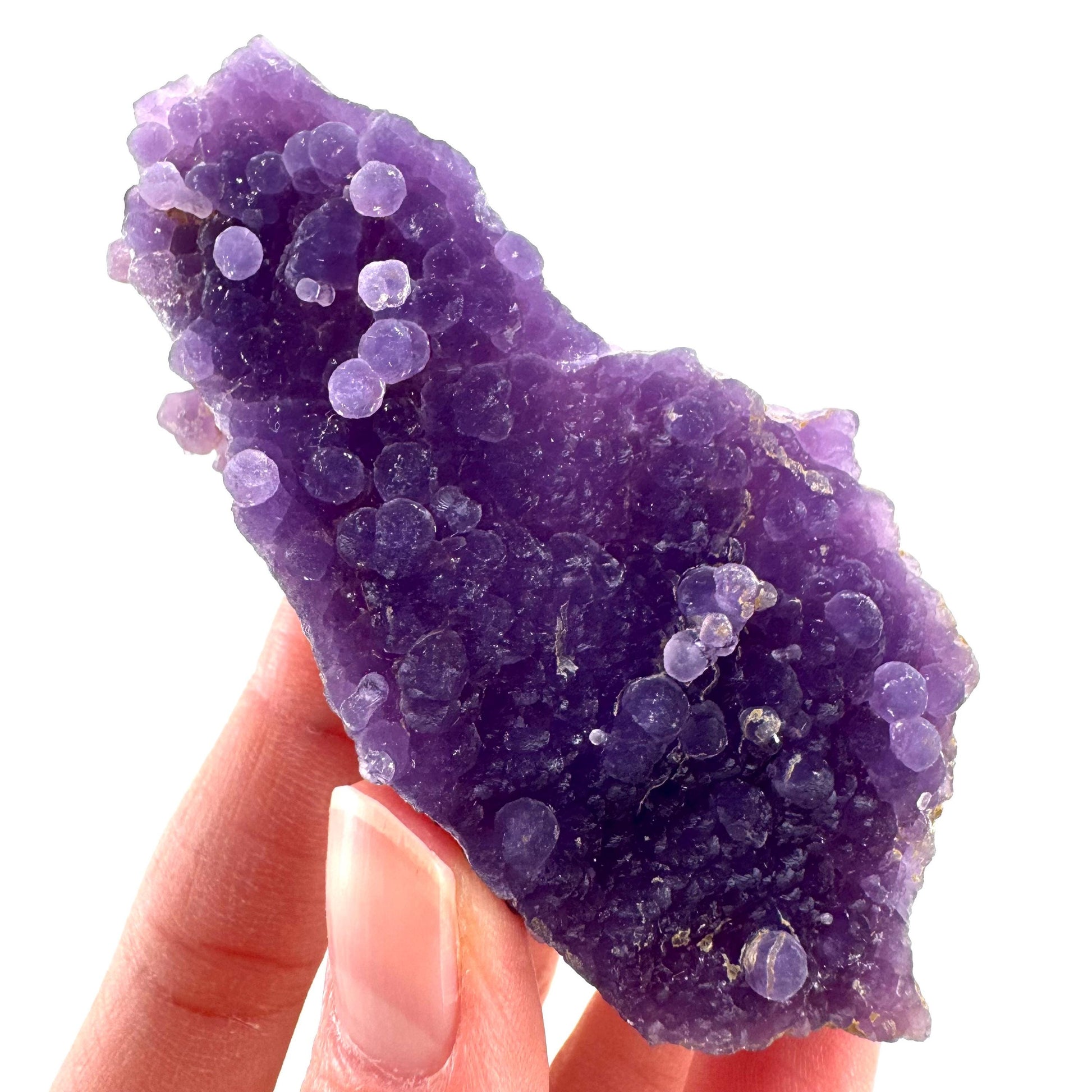 Purple Grape Agate | botryoidal crystal cluster, mineral specimen from Indonesia