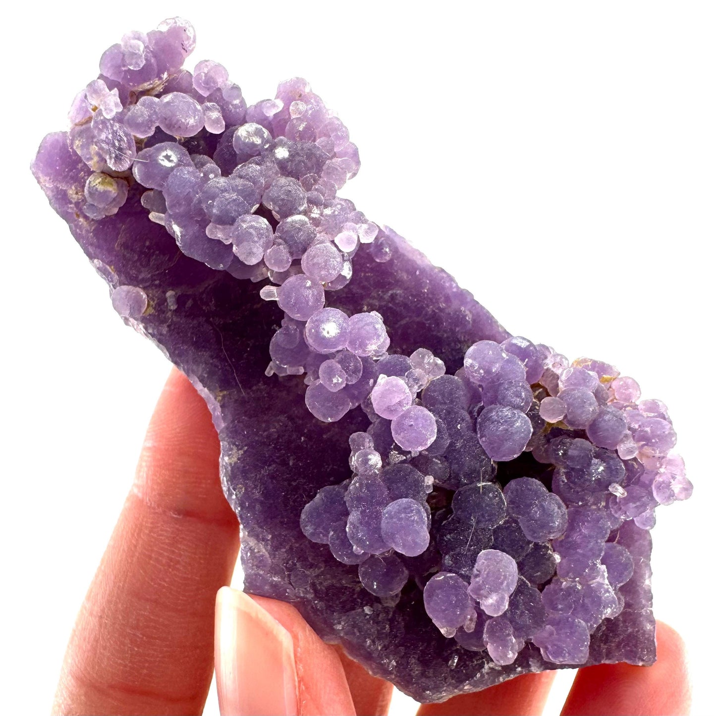 Purple Grape Agate | botryoidal crystal cluster, mineral specimen from Indonesia