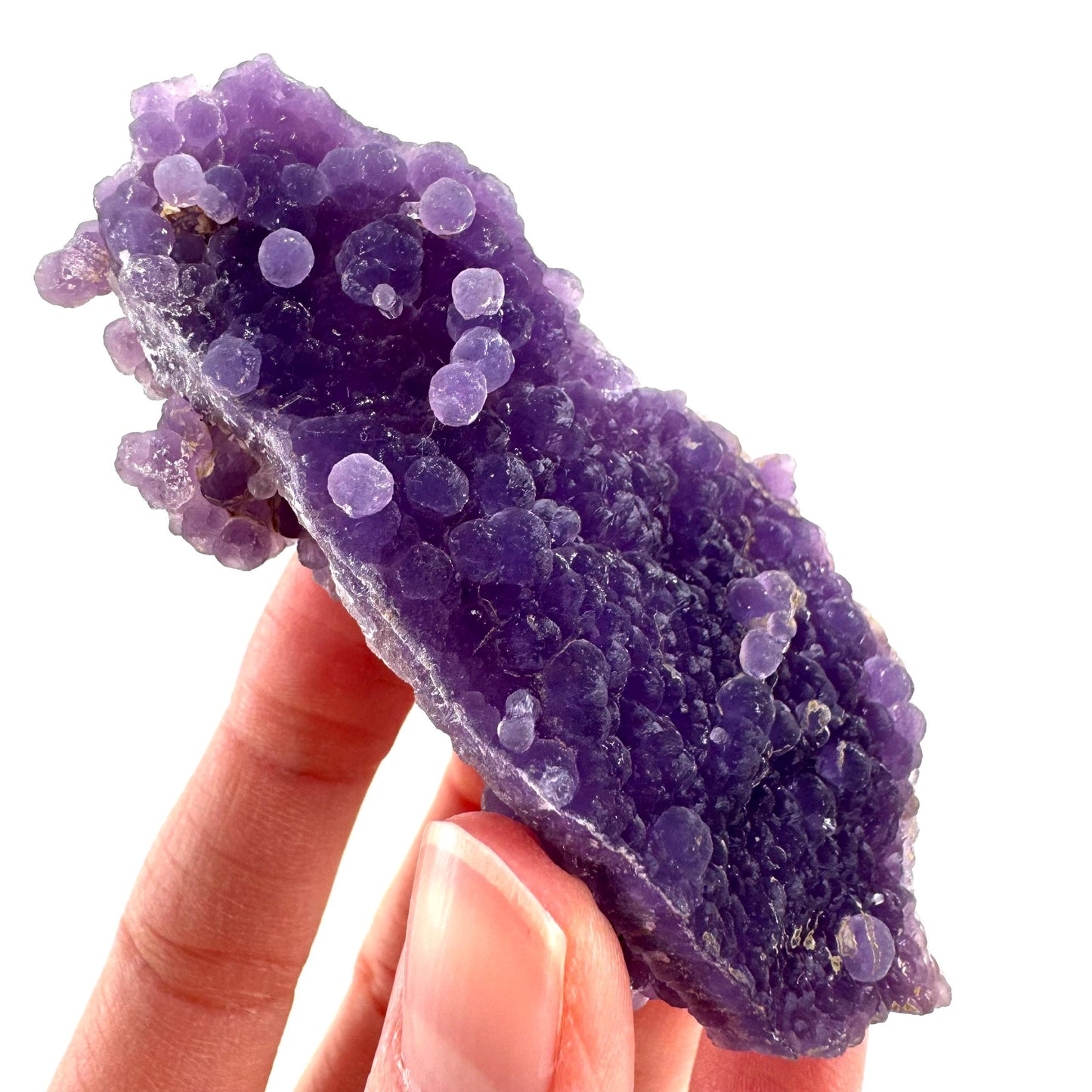 Purple Grape Agate | botryoidal crystal cluster, mineral specimen from Indonesia