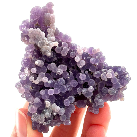 Purple Grape Agate | botryoidal crystal cluster, mineral specimen from Indonesia