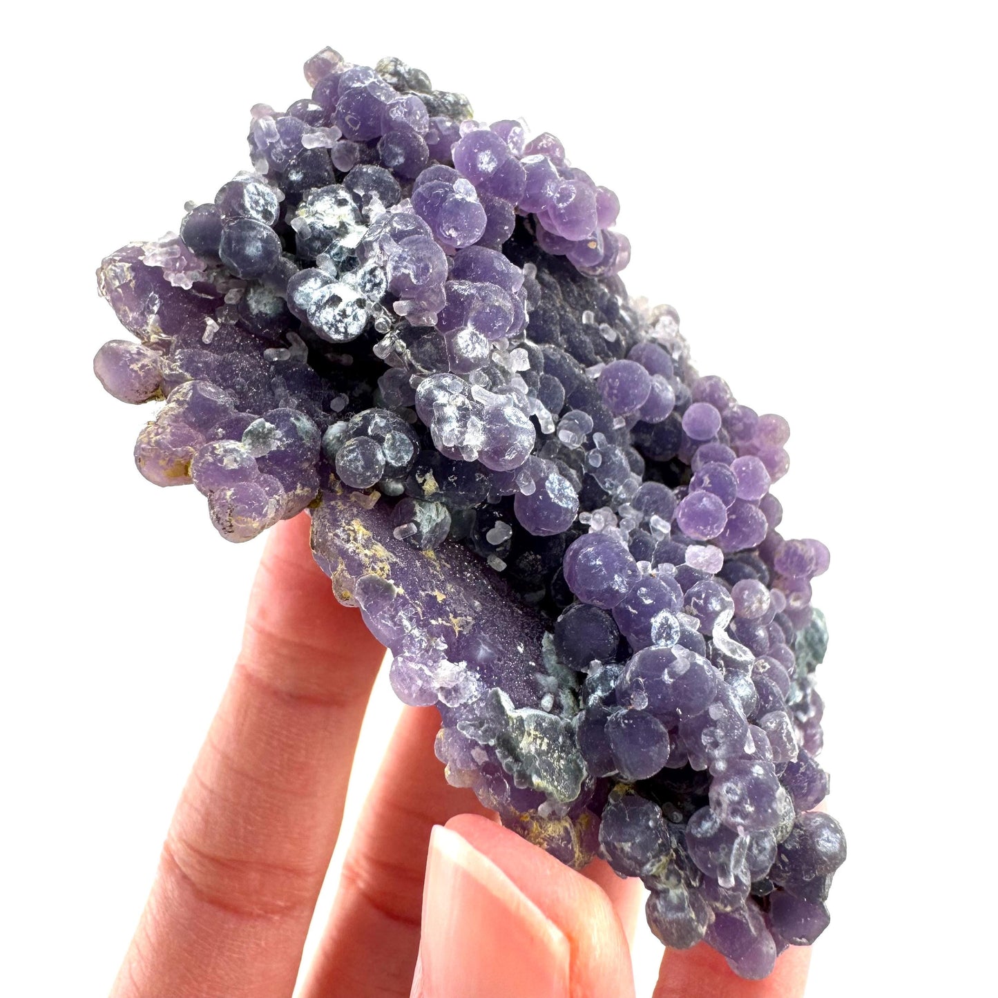 Purple Grape Agate | botryoidal crystal cluster, mineral specimen from Indonesia